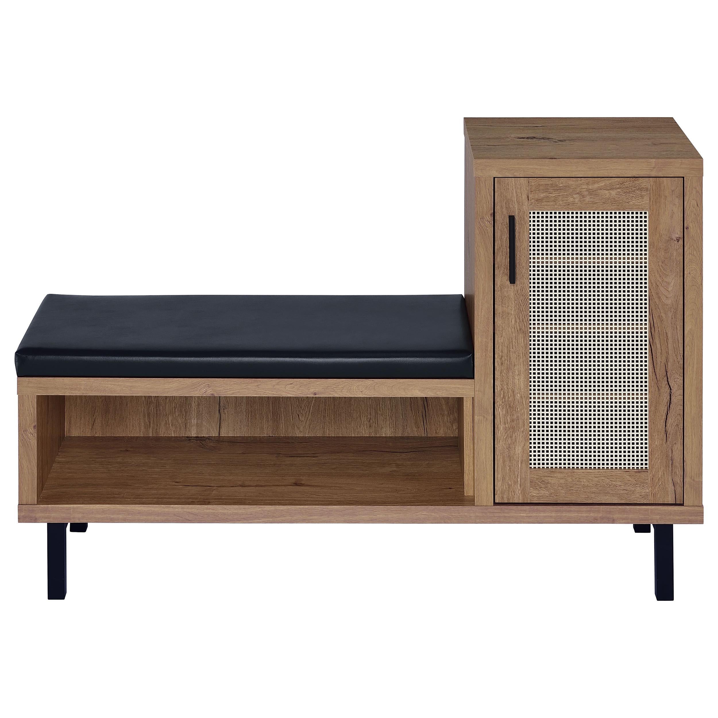 Teller 1-door Entryway Shoe Storage Cabinet Natural Oak - Luxury Home Furniture (MI)