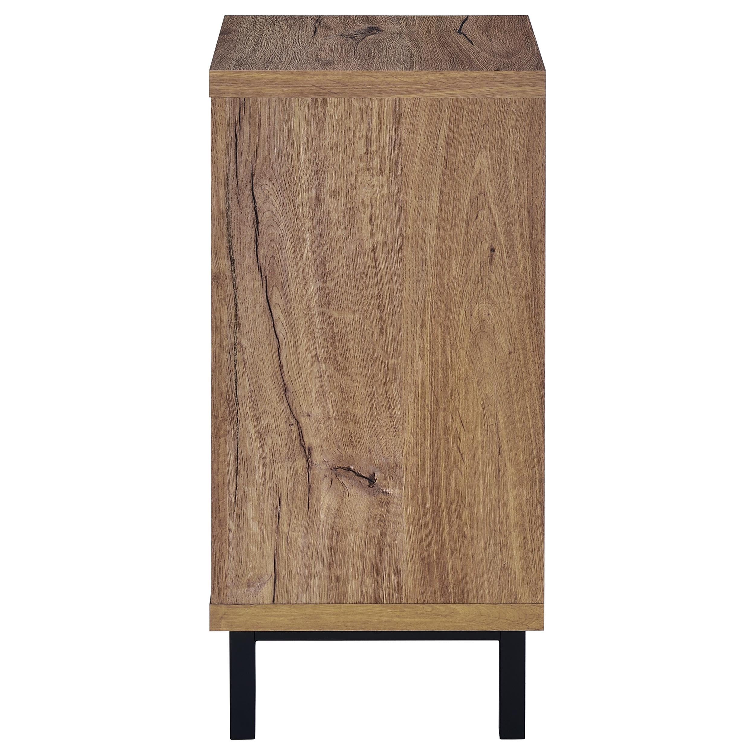 Teller 1-door Entryway Shoe Storage Cabinet Natural Oak - Luxury Home Furniture (MI)