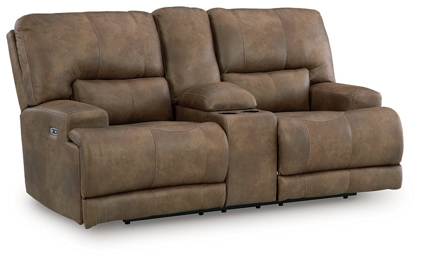 Beckley Place Power Reclining Loveseat with Console - Luxury Home Furniture (MI)