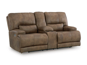 Beckley Place Power Reclining Loveseat with Console - Luxury Home Furniture (MI)