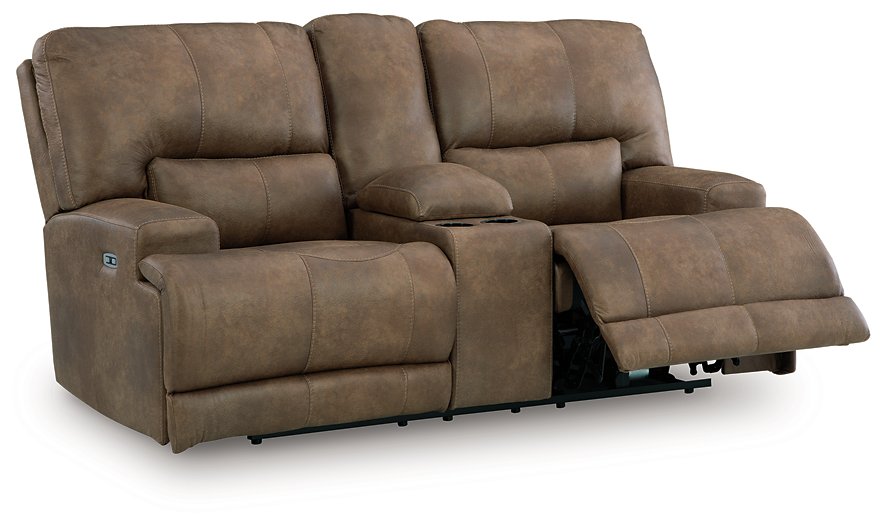 Beckley Place Power Reclining Loveseat with Console - Luxury Home Furniture (MI)