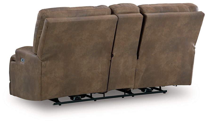 Beckley Place Power Reclining Loveseat with Console - Luxury Home Furniture (MI)