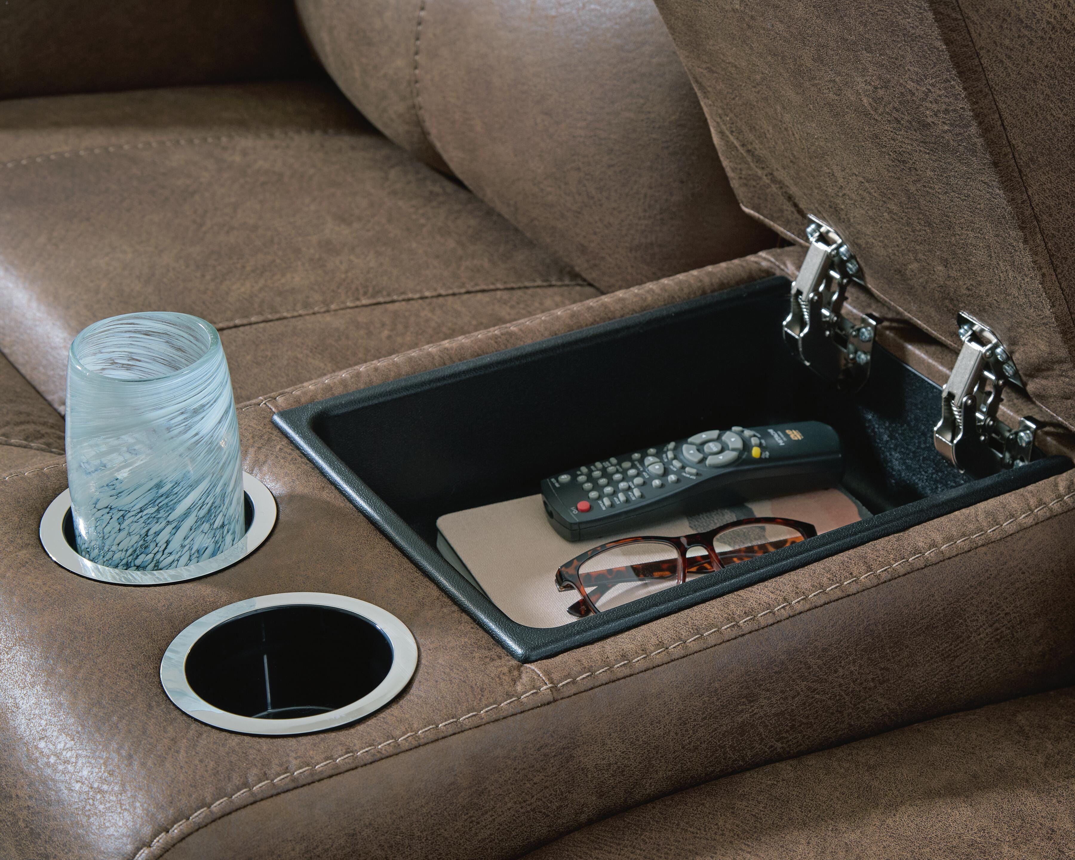Beckley Place Power Reclining Loveseat with Console - Luxury Home Furniture (MI)