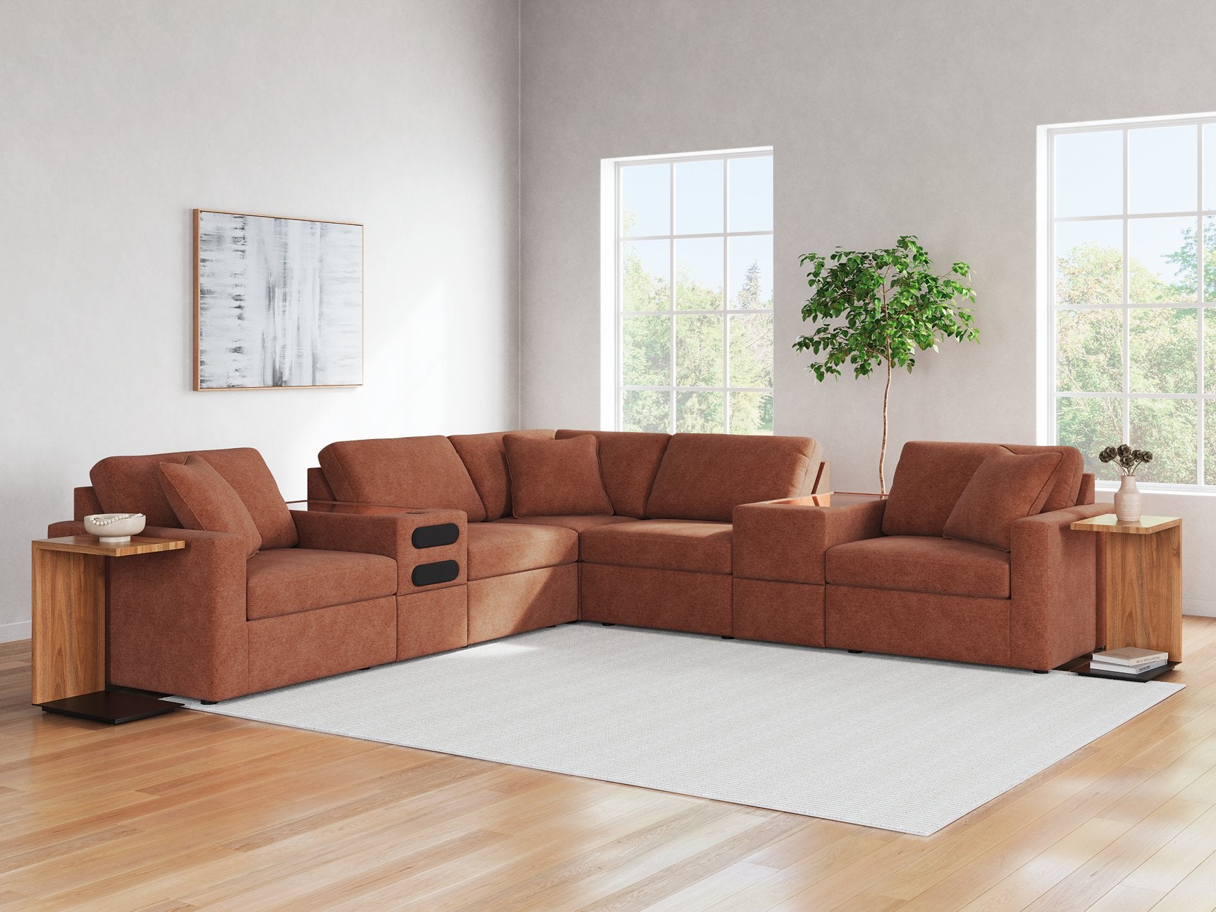 Modmax Balanced Sectional with Audio and Storage Consoles - Luxury Home Furniture (MI)