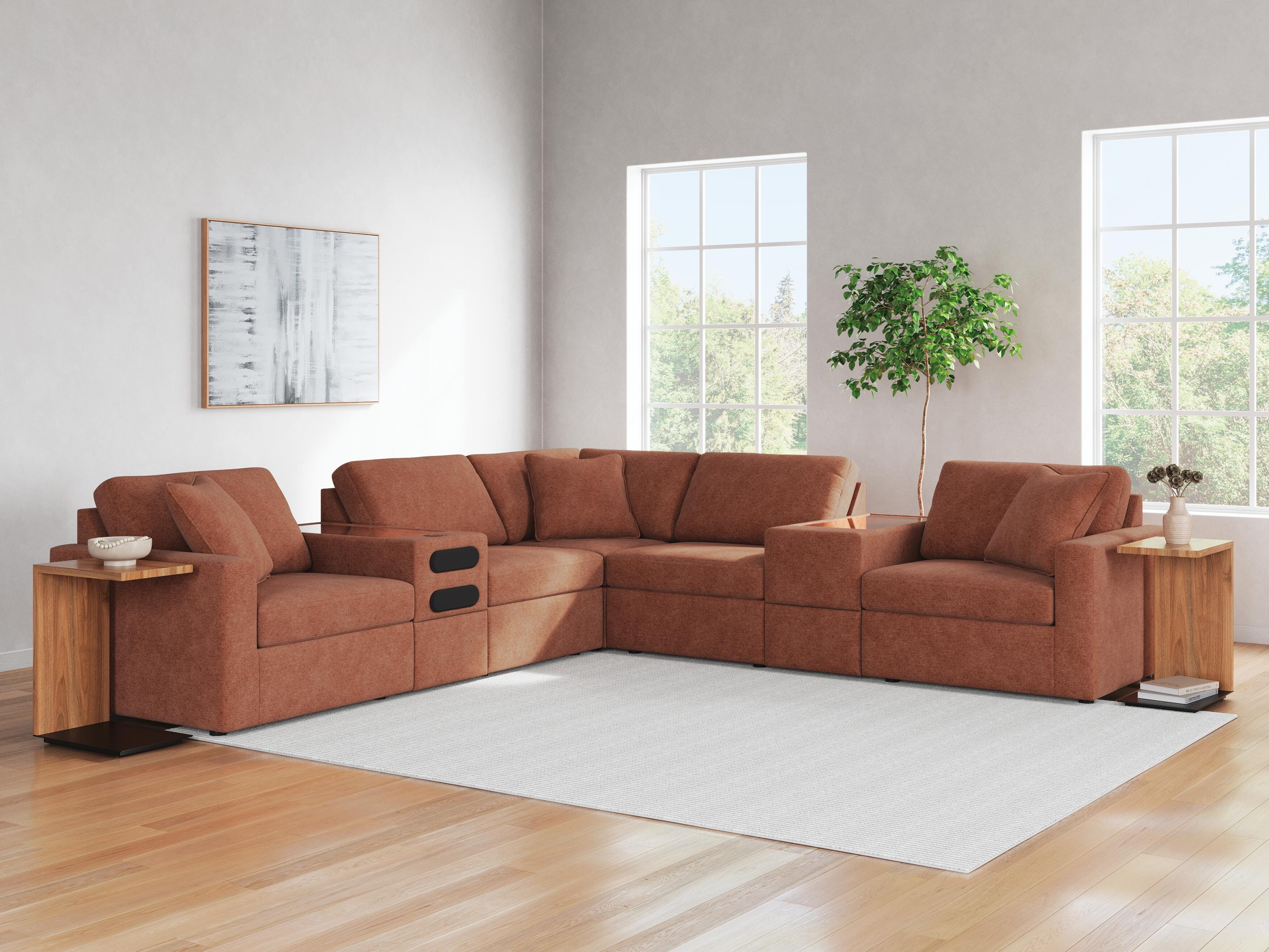 Modmax Balanced Sectional with Audio and Storage Consoles - Luxury Home Furniture (MI)