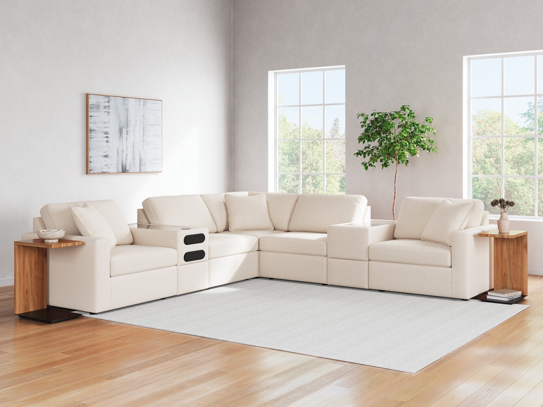 Modmax Balanced Sectional with Audio and Storage Consoles - Luxury Home Furniture (MI)
