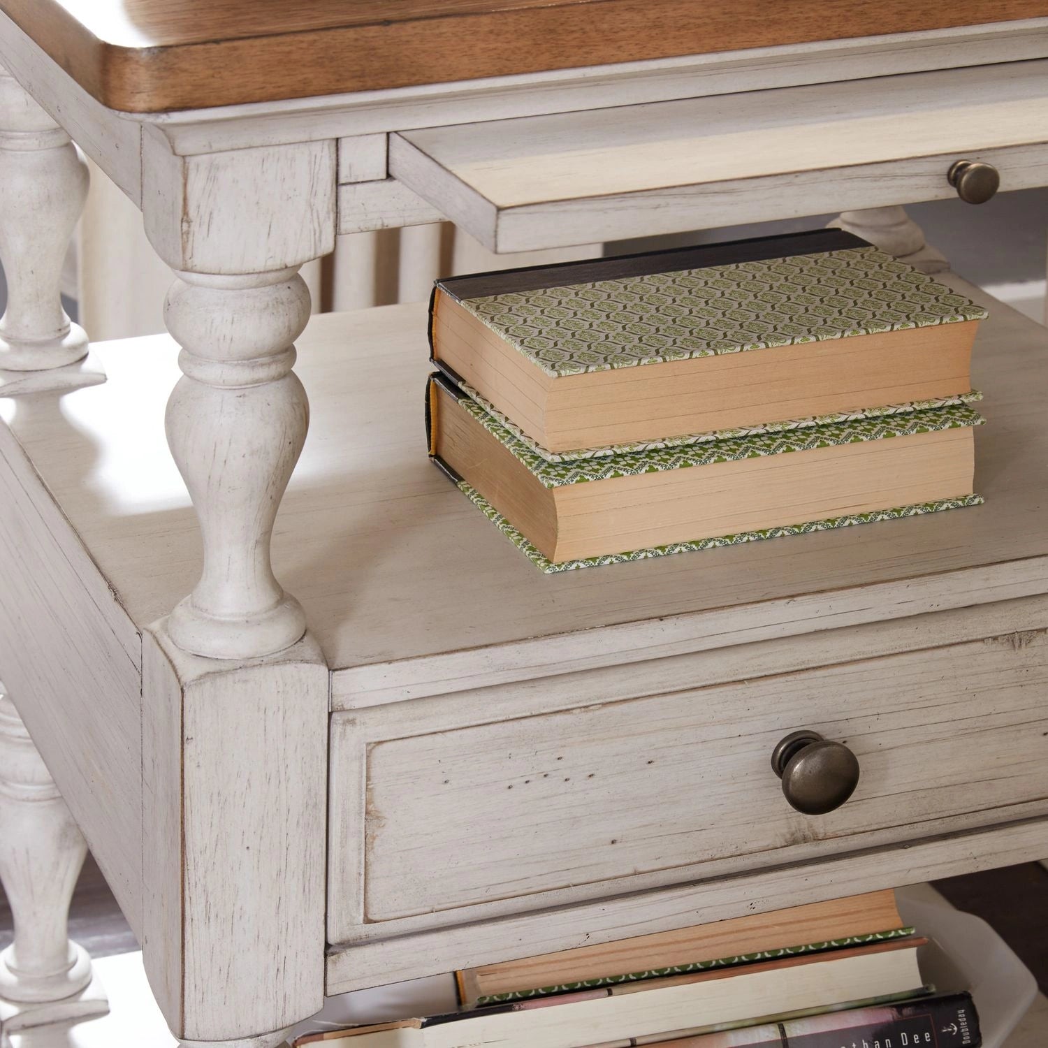 Farmhouse Reimagined Drawer Nightstand in Antique White image