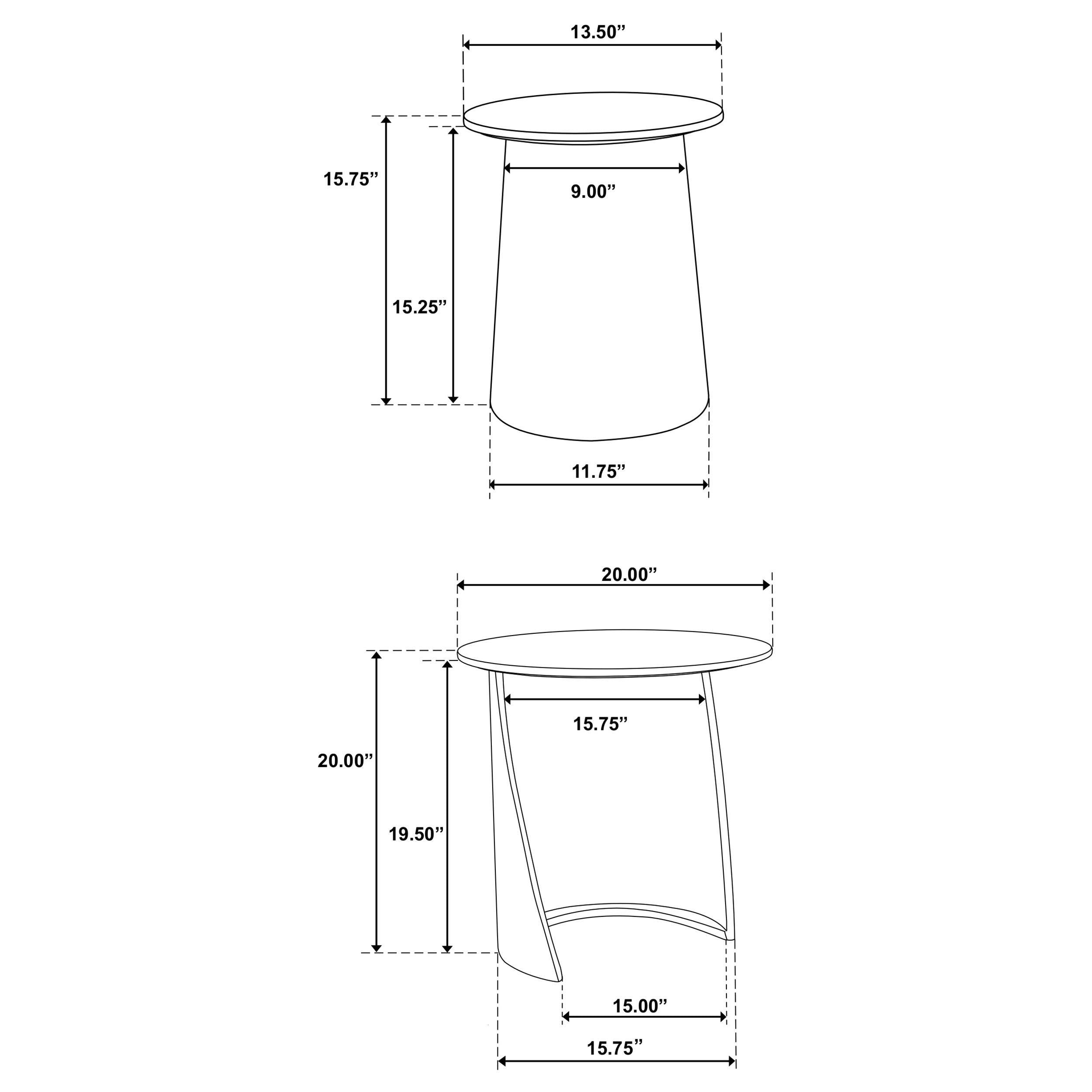 Yency 2-piece Round Mango Wood Nesting Table Set Dark Brown - Luxury Home Furniture (MI)