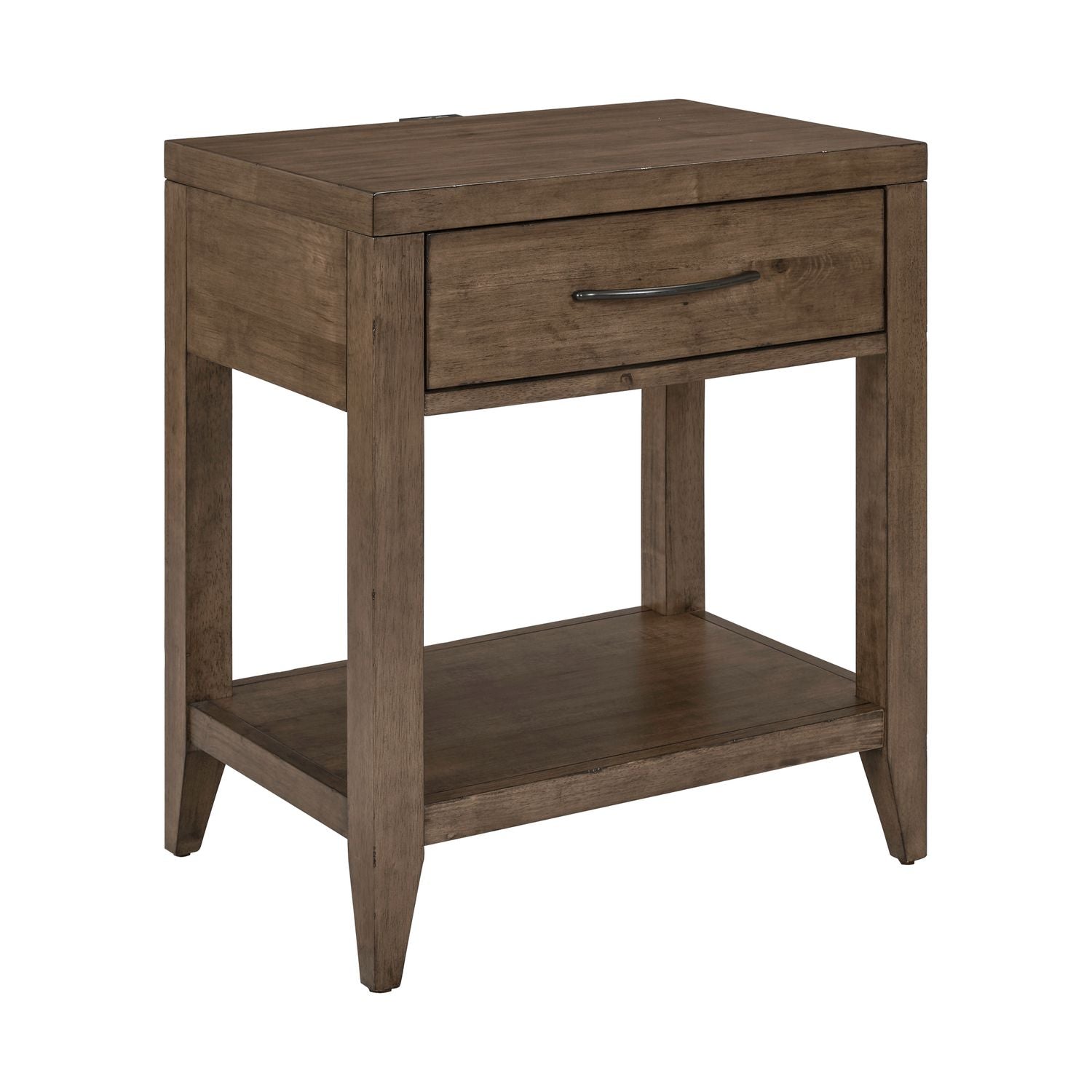 Shaker Lakes Open Nightstand w/ Charging Station - Luxury Home Furniture (MI)