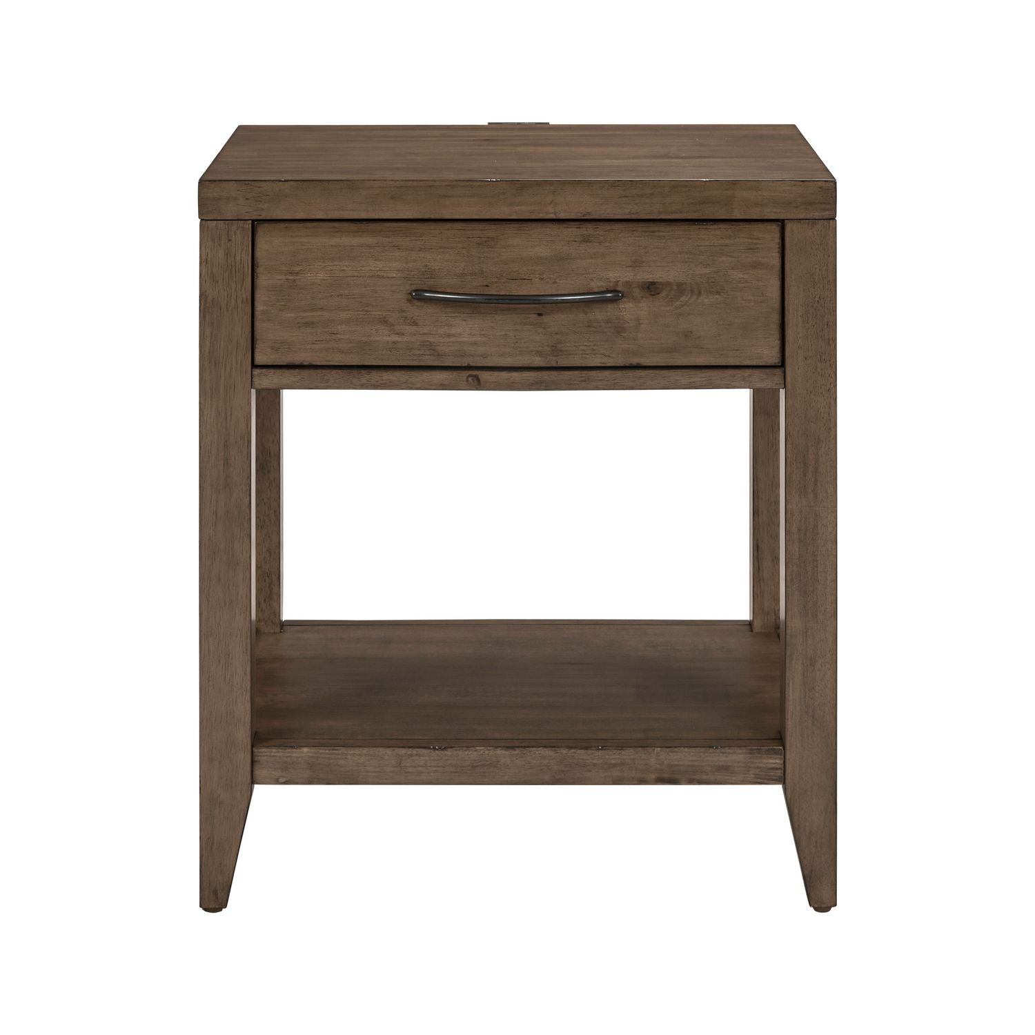 Shaker Lakes Open Nightstand w/ Charging Station