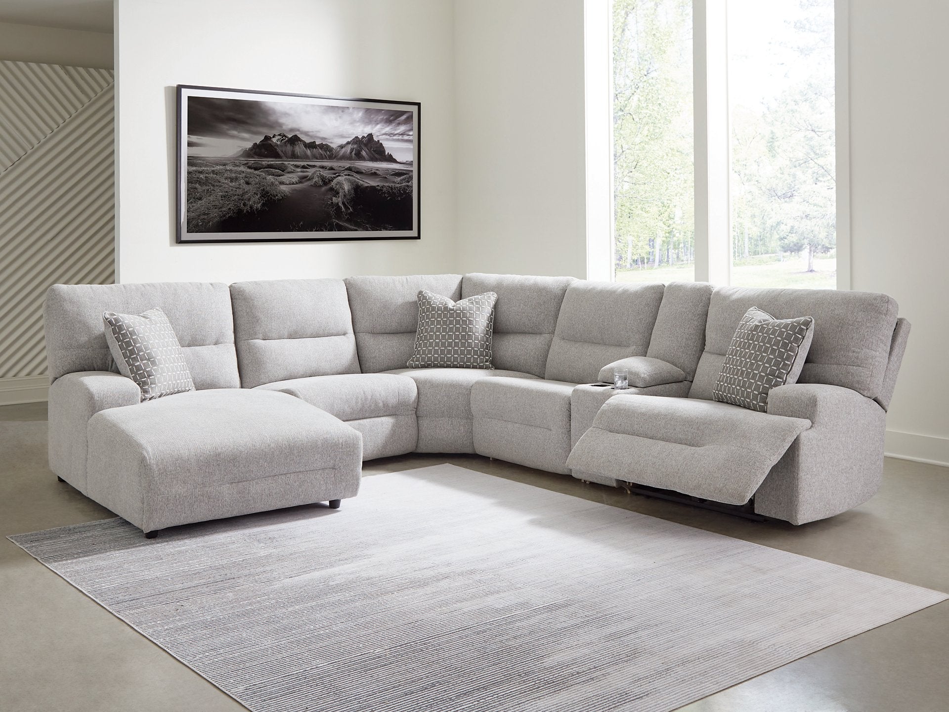 Acklen Place Power Reclining Sectional with Chaise - Luxury Home Furniture (MI)