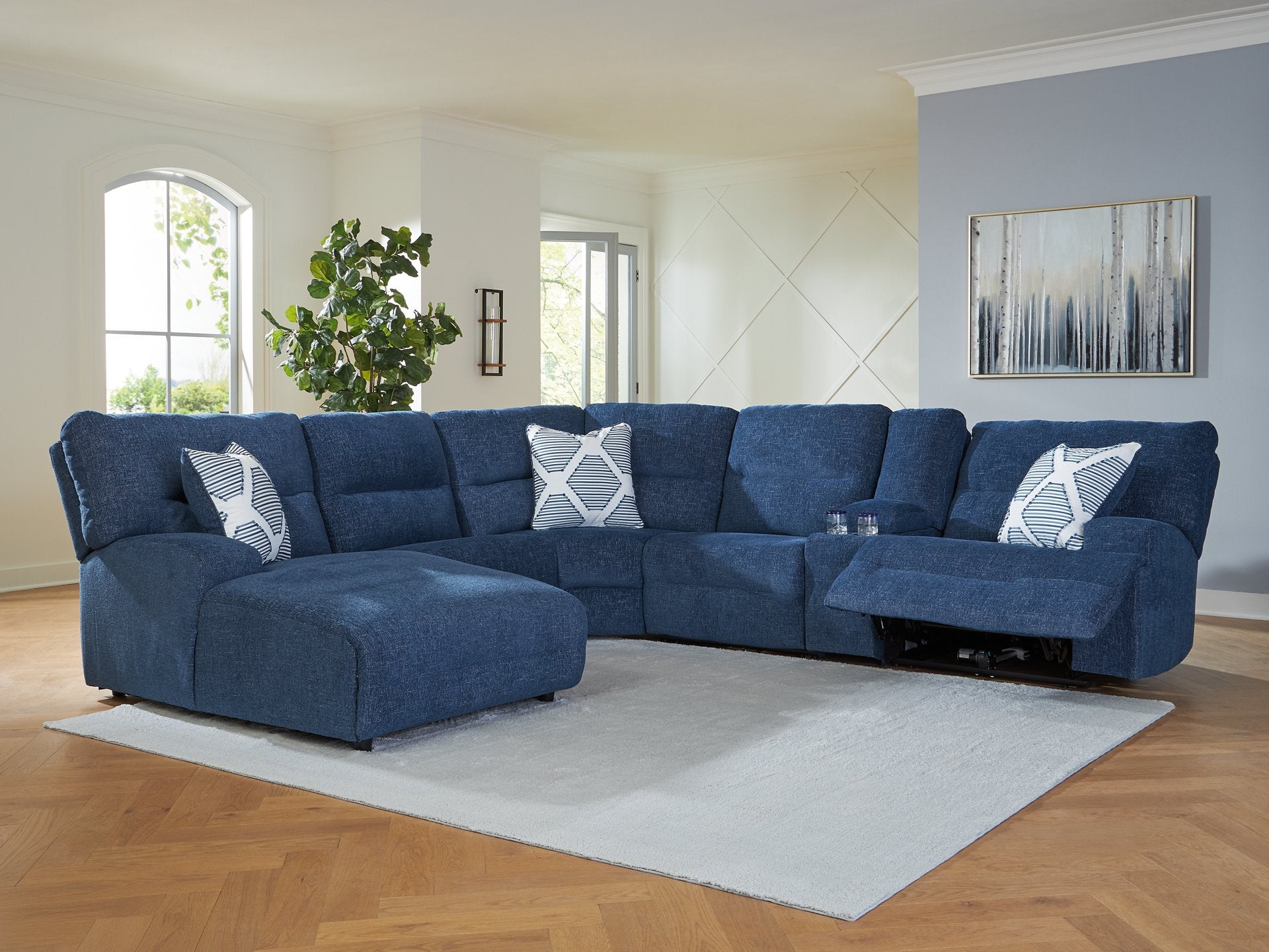 Acklen Place Power Reclining Sectional with Chaise - Luxury Home Furniture (MI)