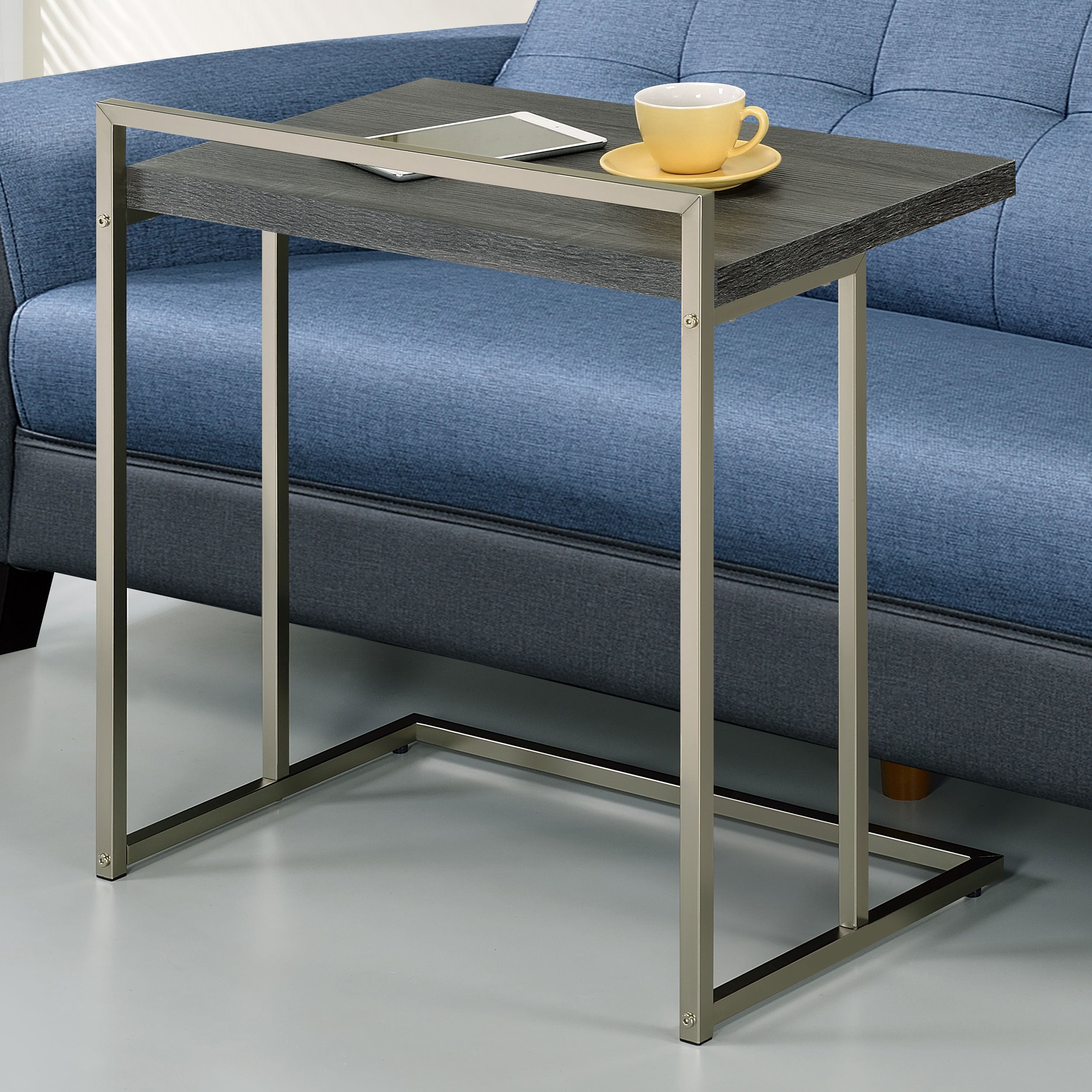 Dani Rectangular Snack Table with Metal Base - Luxury Home Furniture (MI)