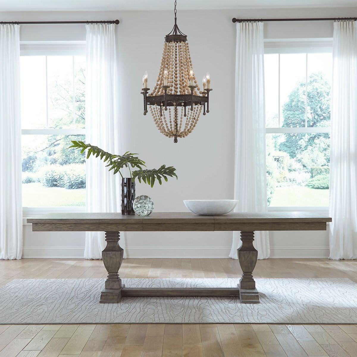 Liberty Furniture Westfield Trestle Table in Havana Brown - Luxury Home Furniture (MI)
