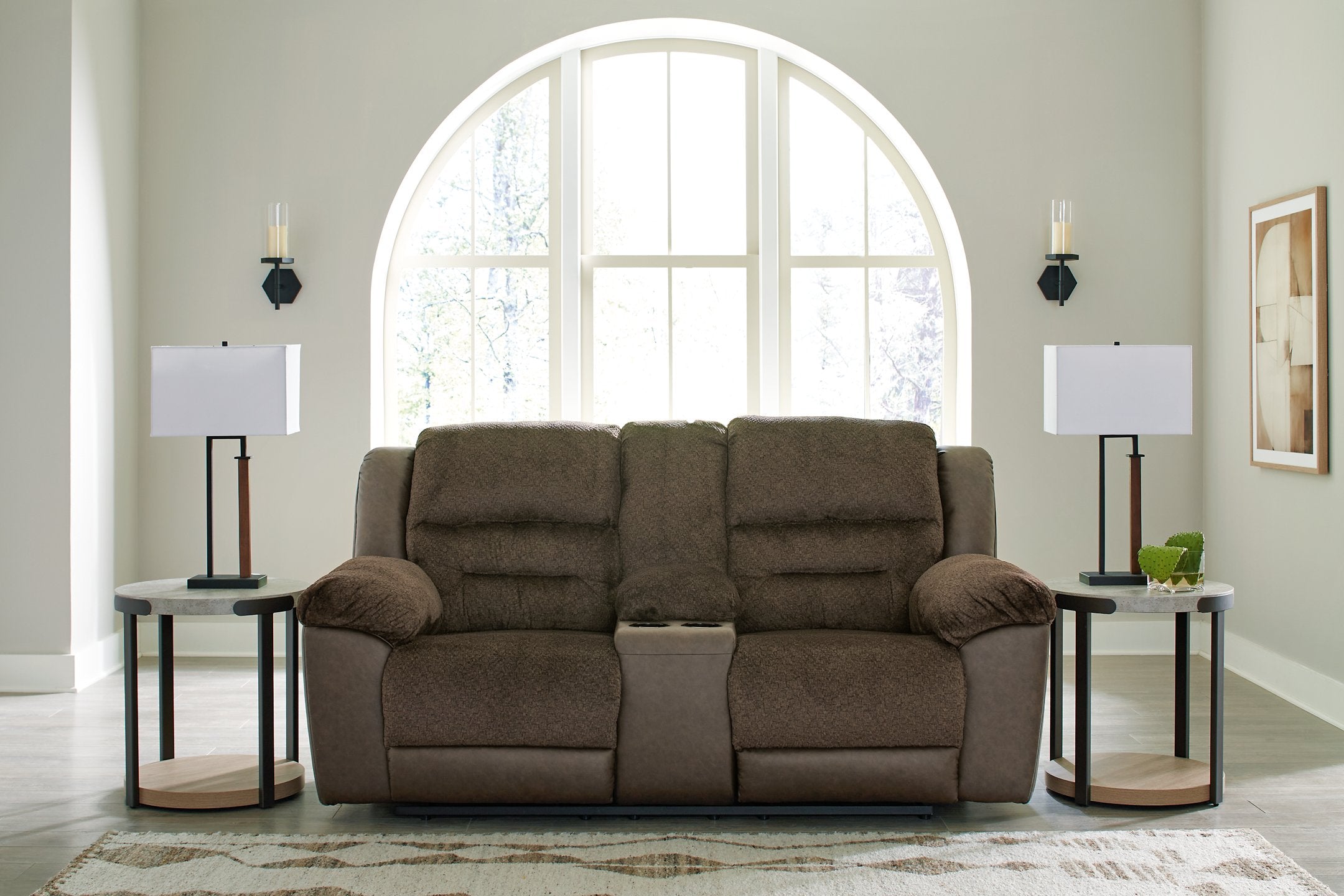 Dorman Reclining Loveseat with Console - Luxury Home Furniture (MI)