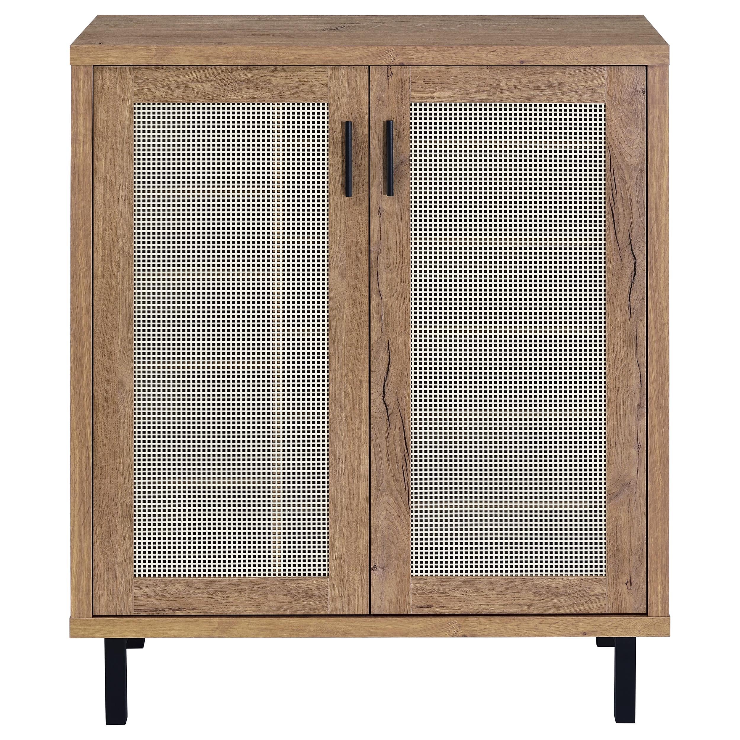 Teller 2-door Shoe Storage Cabinet Natural Oak - Luxury Home Furniture (MI)