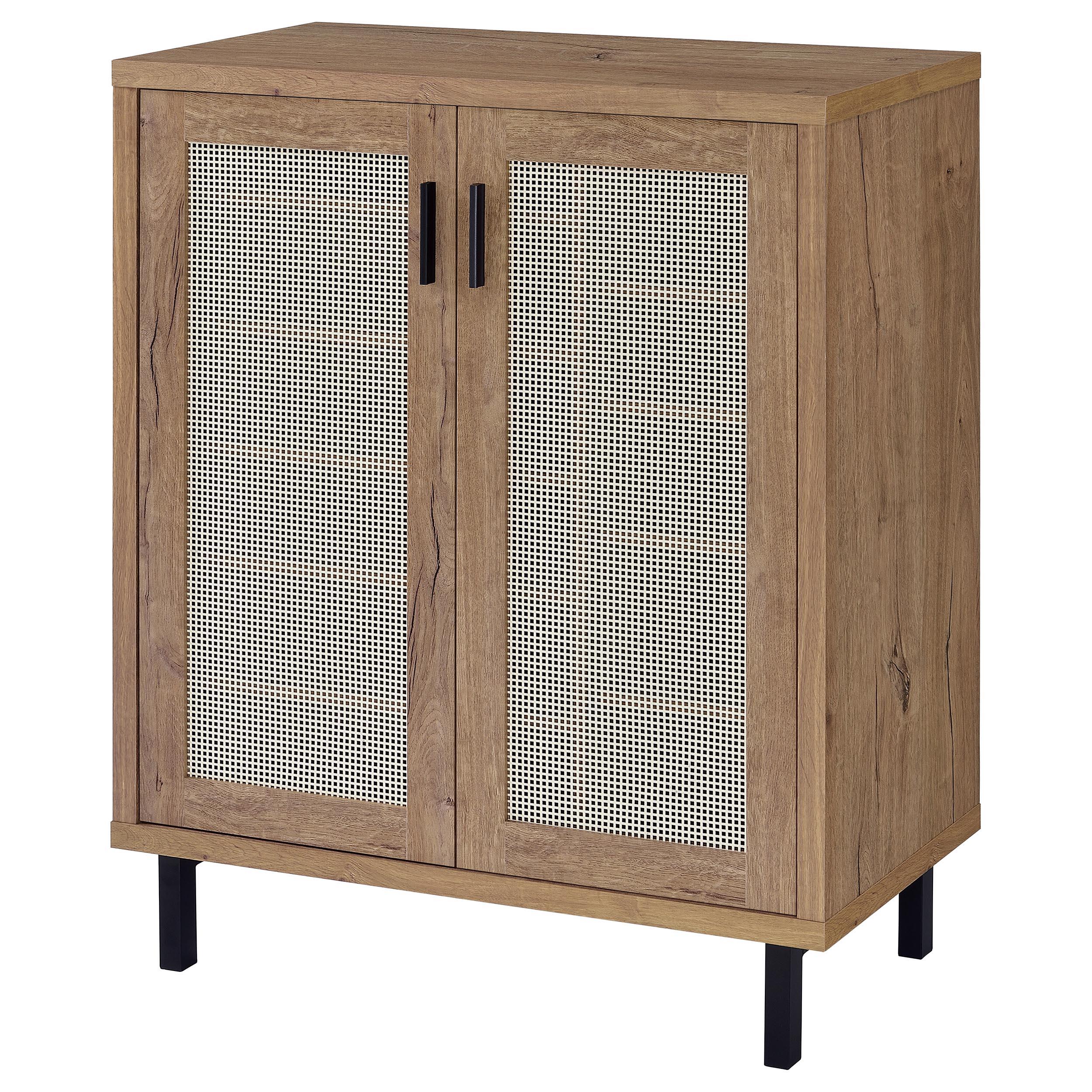 Teller 2-door Shoe Storage Cabinet Natural Oak - Luxury Home Furniture (MI)
