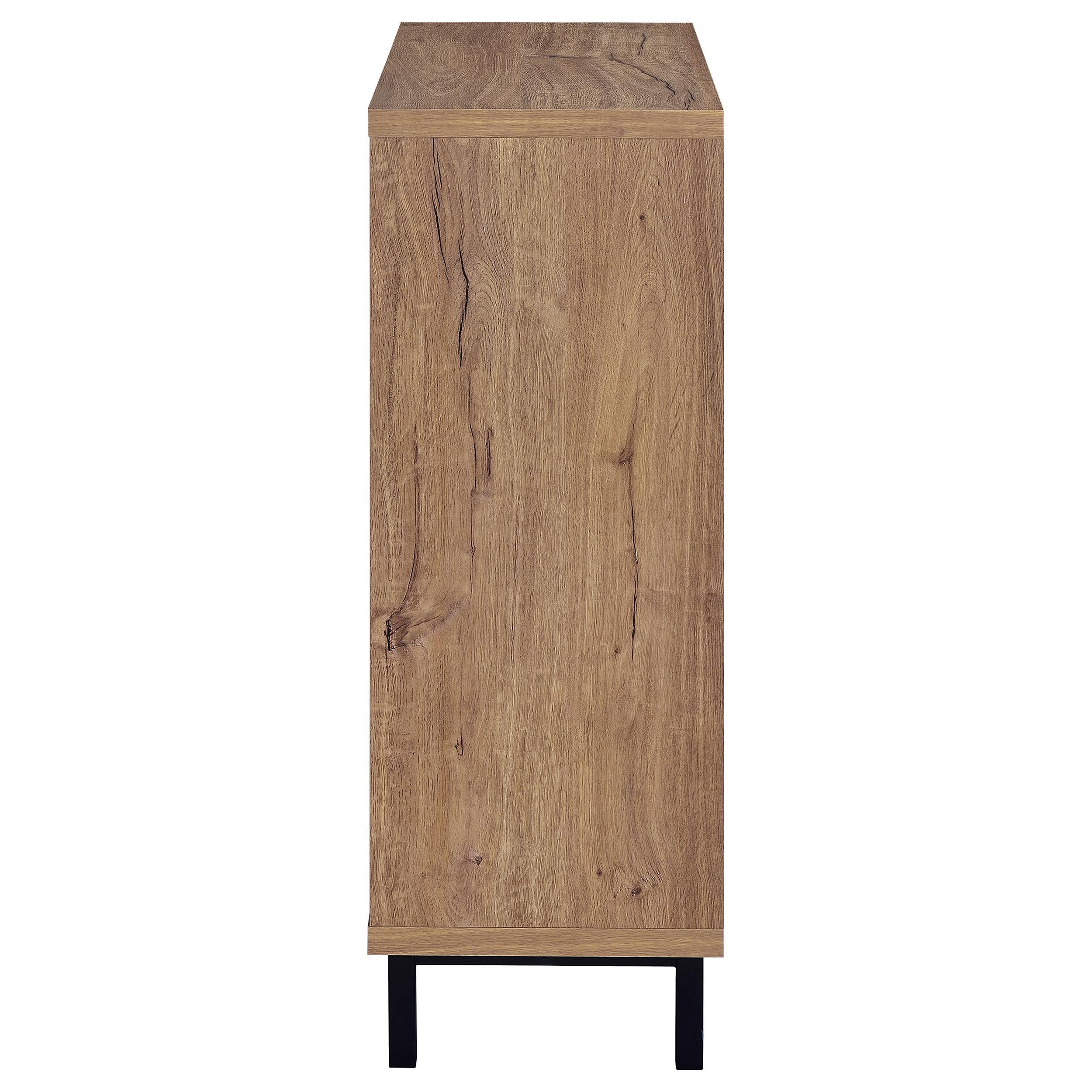 Teller 2-door Shoe Storage Cabinet Natural Oak - Luxury Home Furniture (MI)