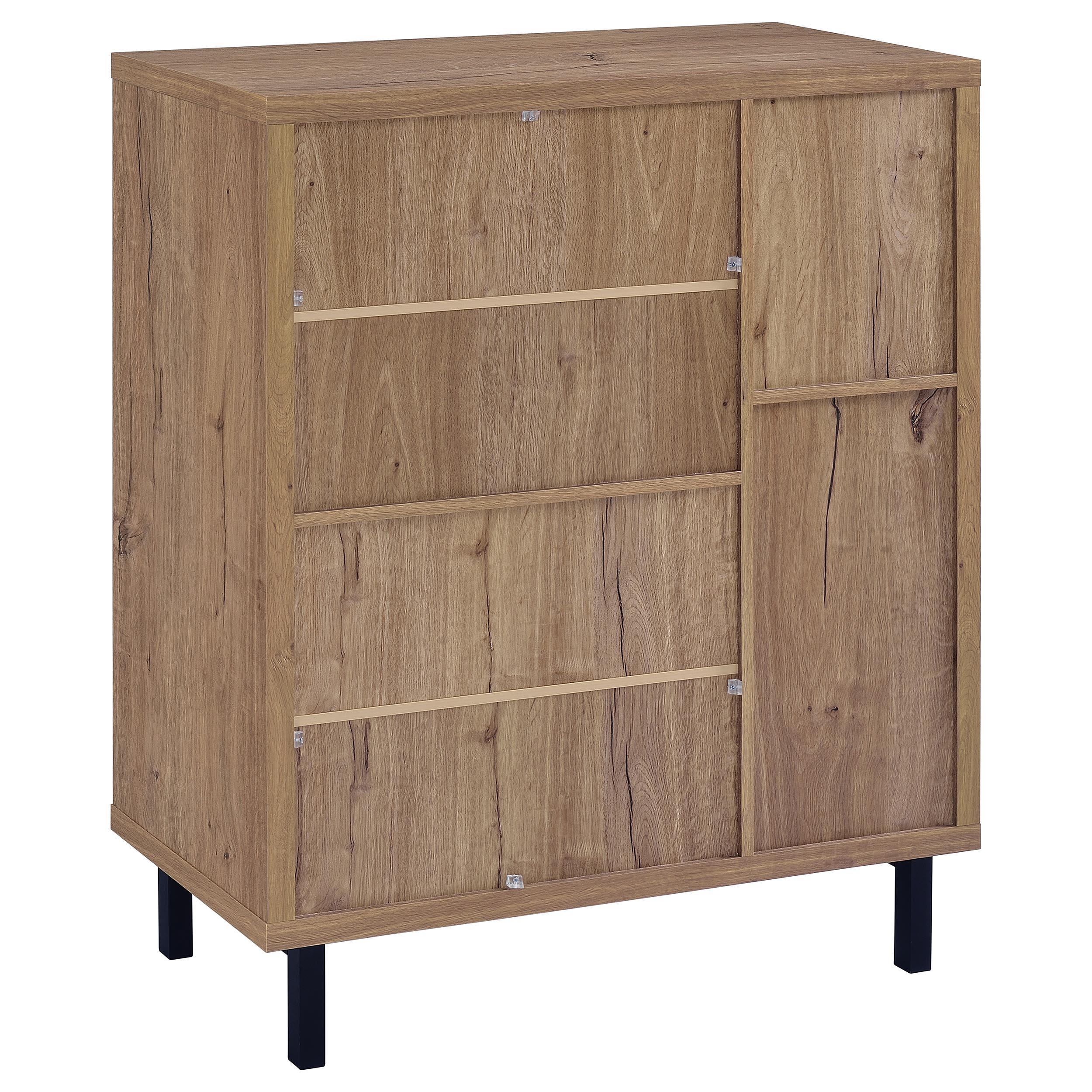 Teller 2-door Shoe Storage Cabinet Natural Oak - Luxury Home Furniture (MI)