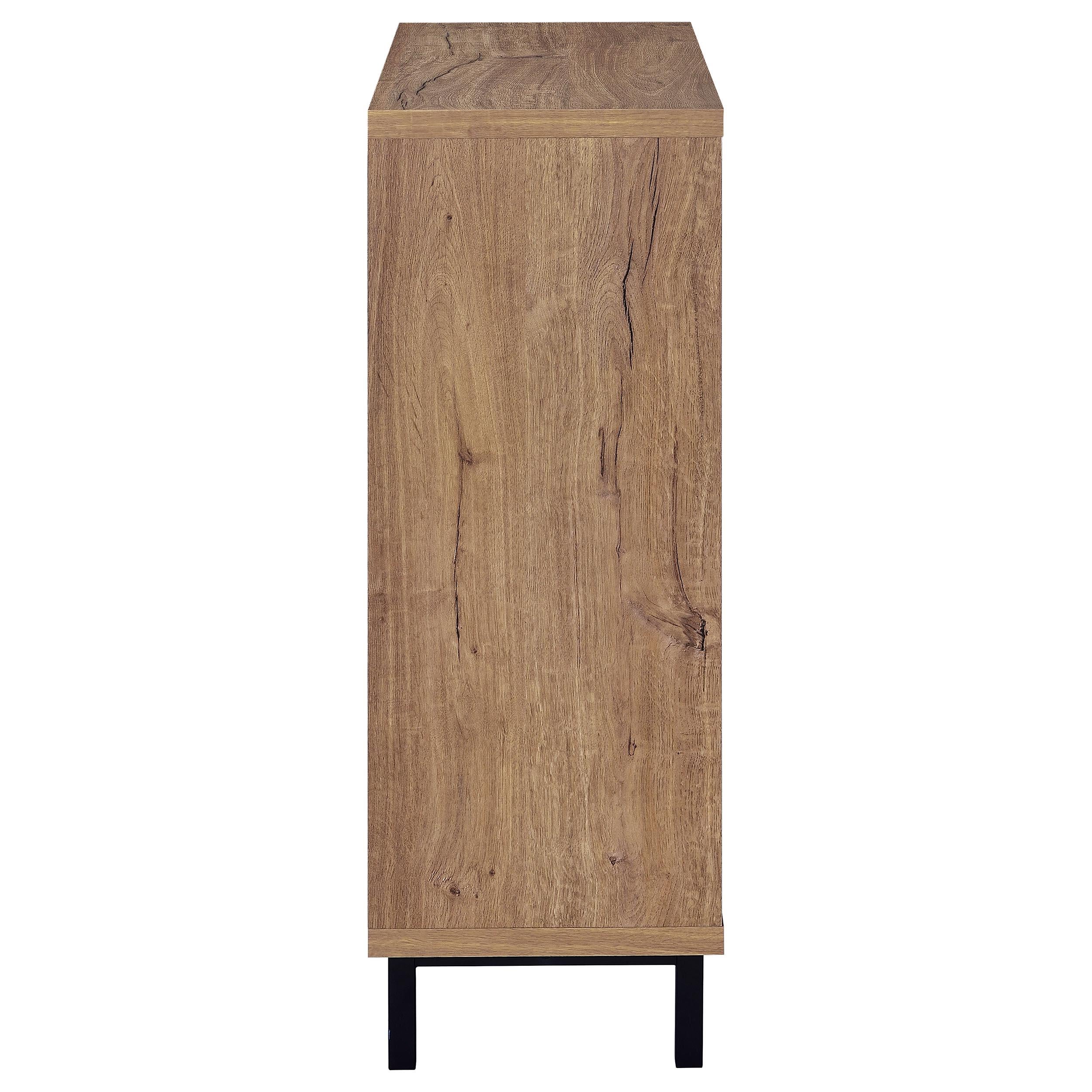 Teller 2-door Shoe Storage Cabinet Natural Oak - Luxury Home Furniture (MI)