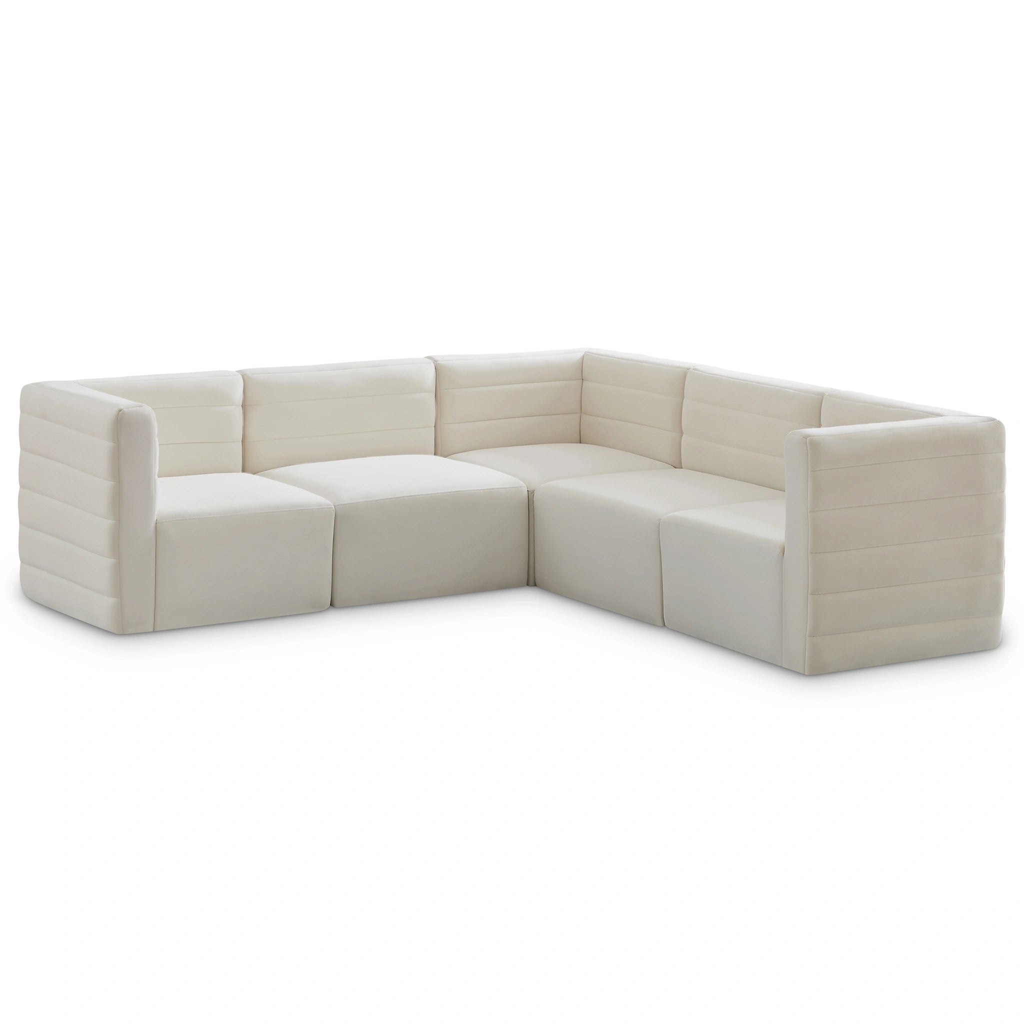 Quincy Cream Velvet Modular Sectional