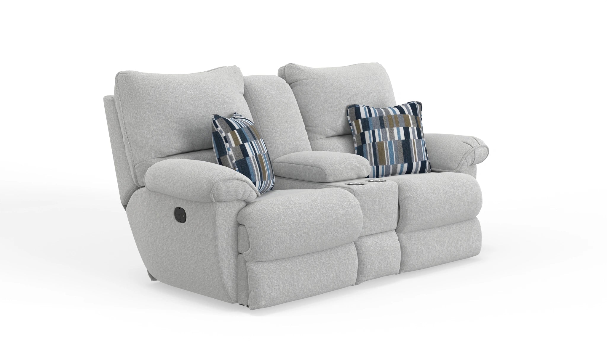 Lenny Power Lay Flat Reclining Console Loveseat