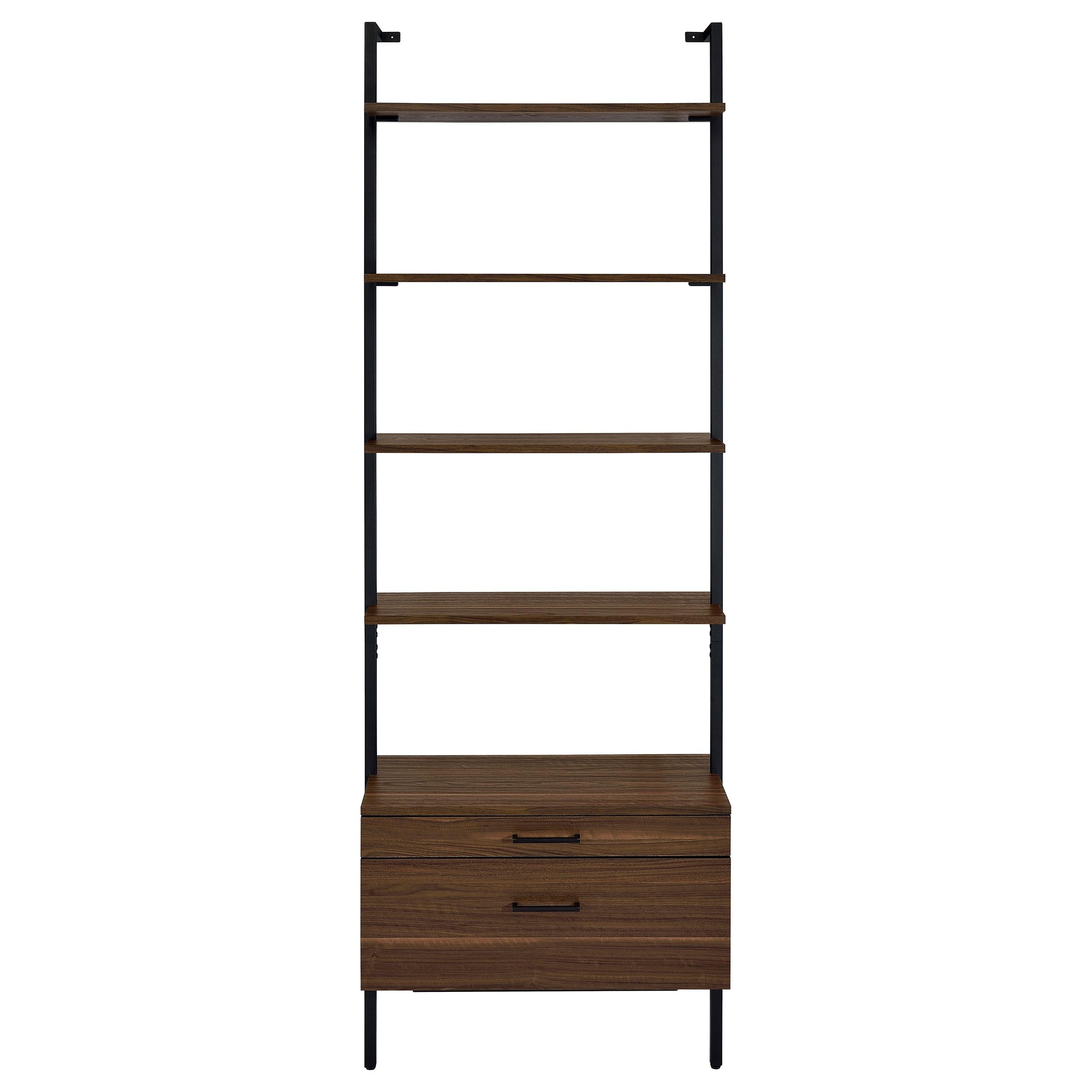Owens 3-piece 96-inch Wall Mounted Bookshelf Set Walnut - Luxury Home Furniture (MI)