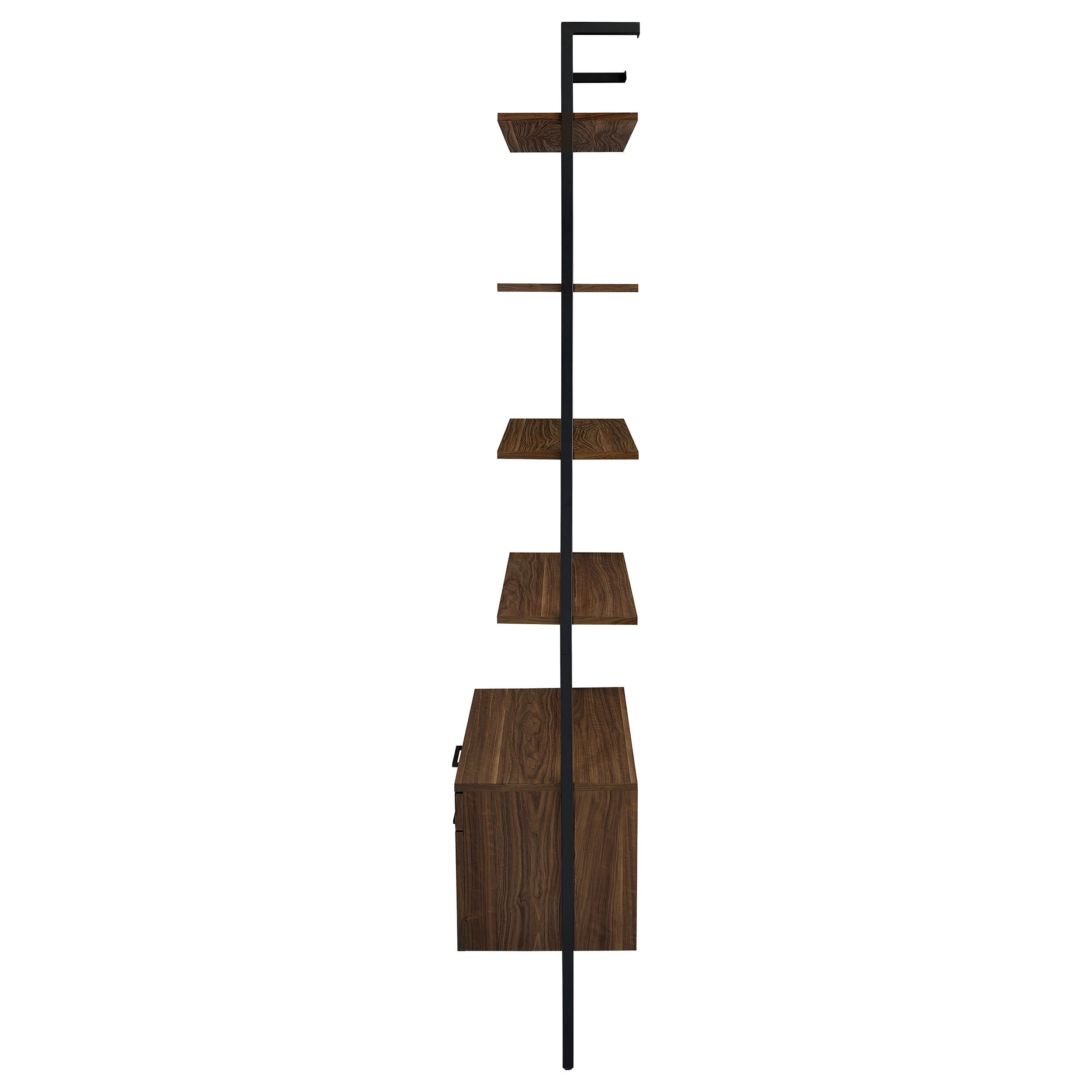 Owens 3-piece 96-inch Wall Mounted Bookshelf Set Walnut - Luxury Home Furniture (MI)