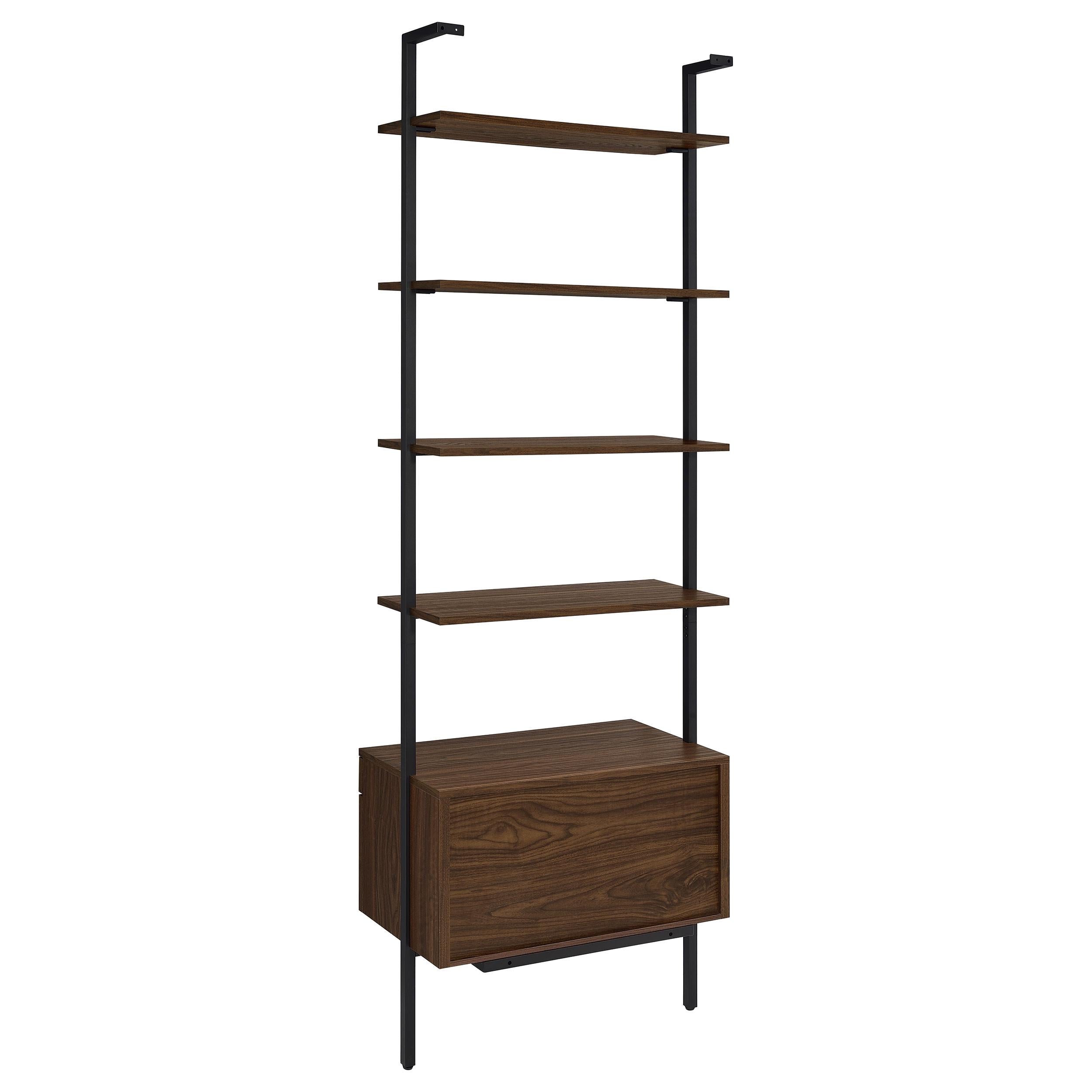 Owens 3-piece 96-inch Wall Mounted Bookshelf Set Walnut - Luxury Home Furniture (MI)