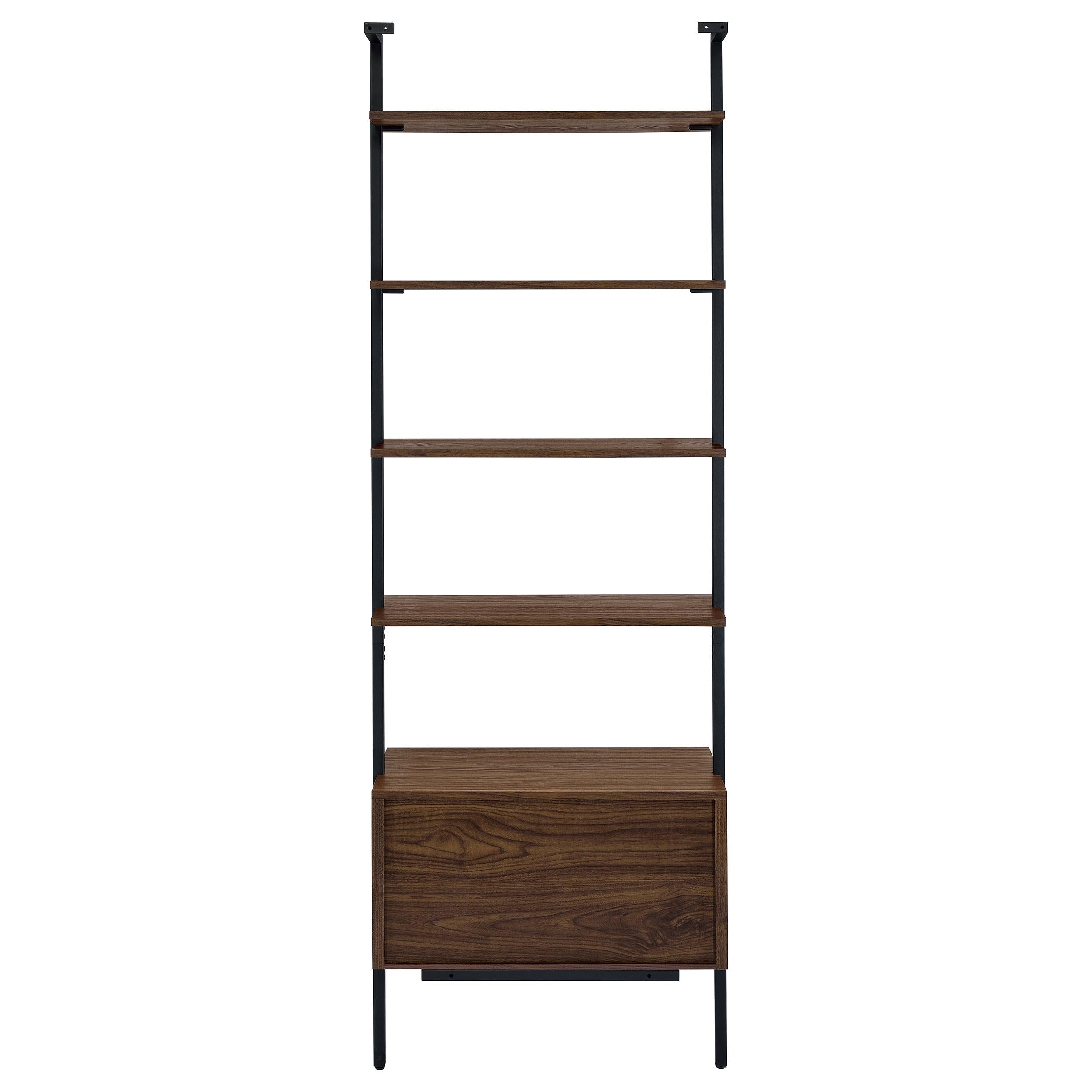Owens 3-piece 96-inch Wall Mounted Bookshelf Set Walnut - Luxury Home Furniture (MI)