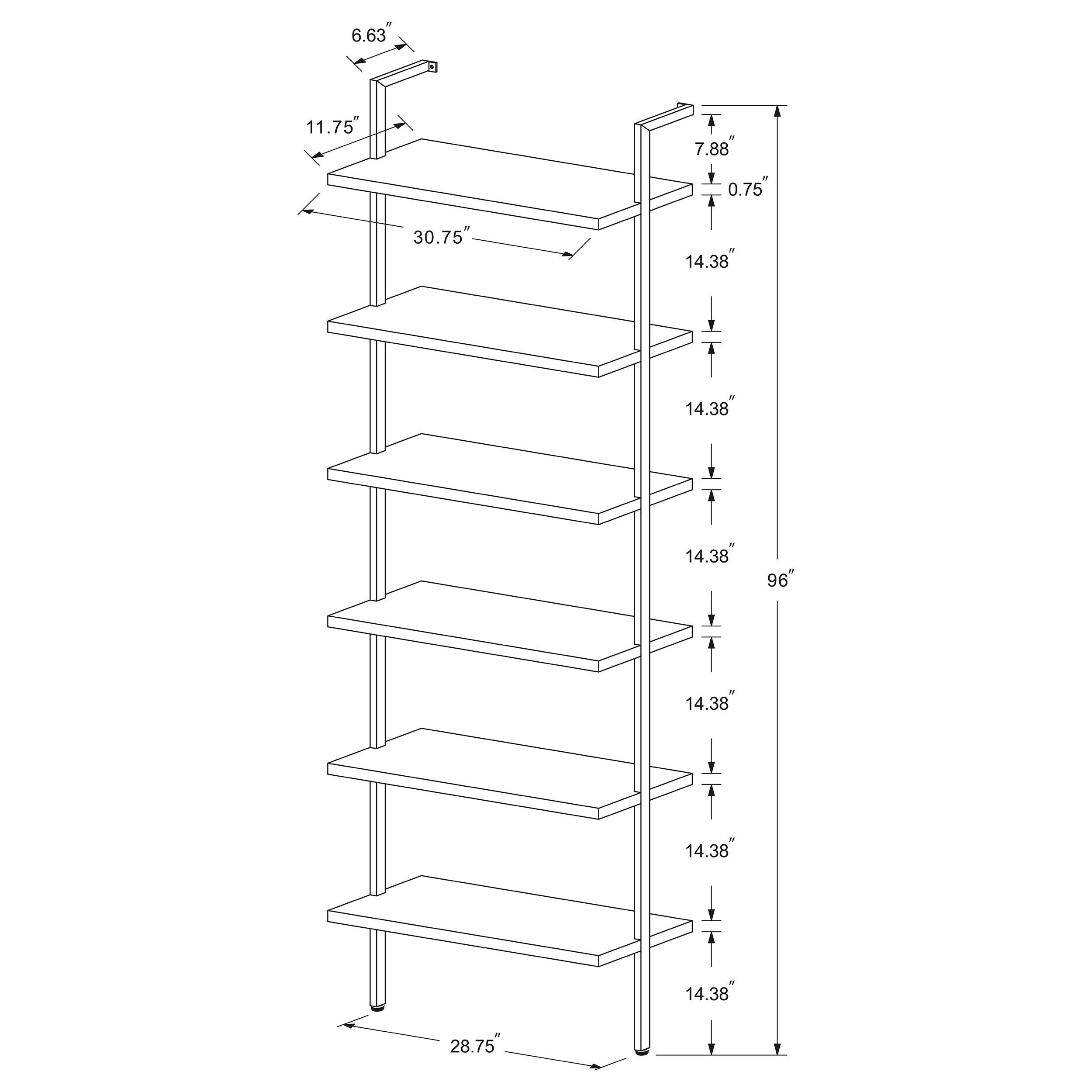 Owens 3-piece 96-inch Wall Mounted Bookshelf Set Walnut - Luxury Home Furniture (MI)