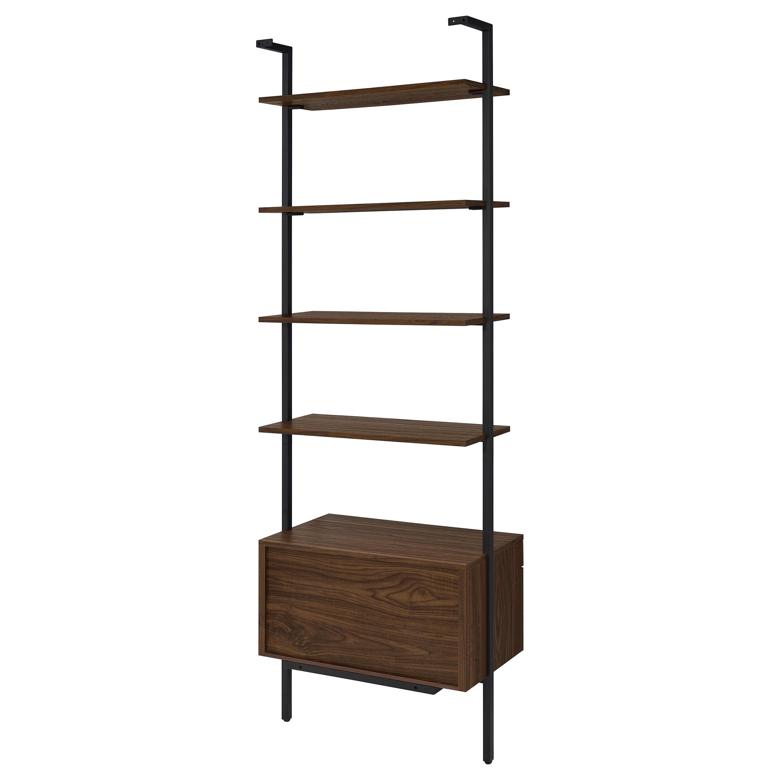 Owens 96-inch 4-shelf Storage Wall Bookshelf Walnut - Luxury Home Furniture (MI)