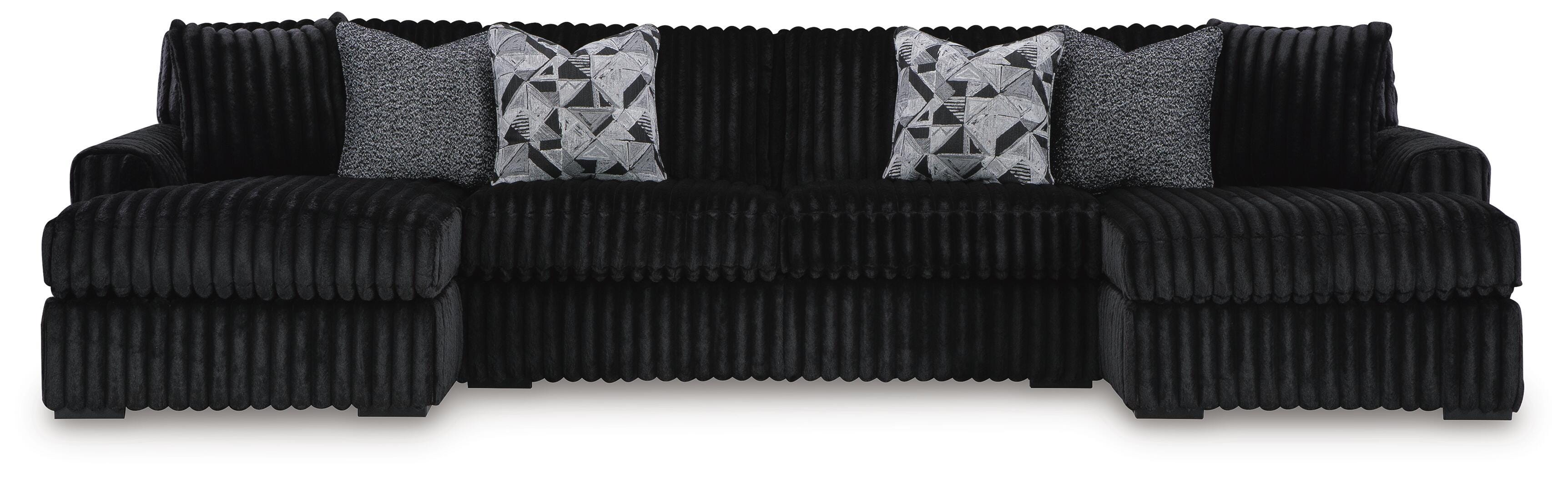 Midnight-Madness Sectional with Chaise - Luxury Home Furniture (MI)