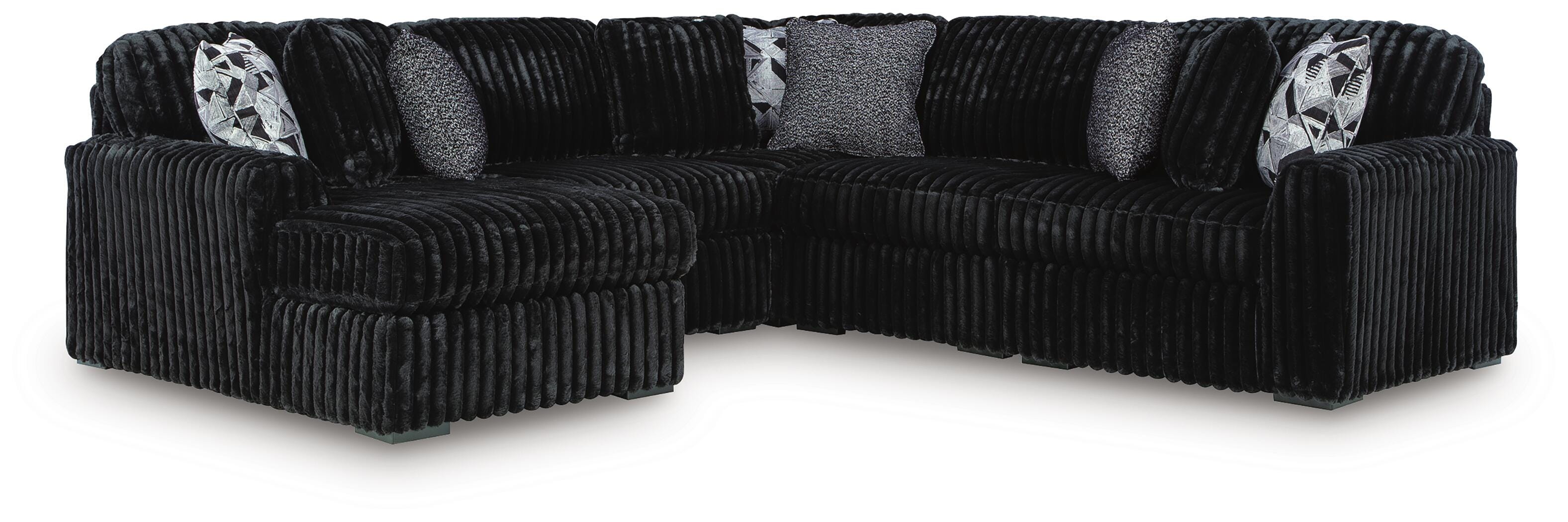 Midnight-Madness Sectional with Chaise - Luxury Home Furniture (MI)