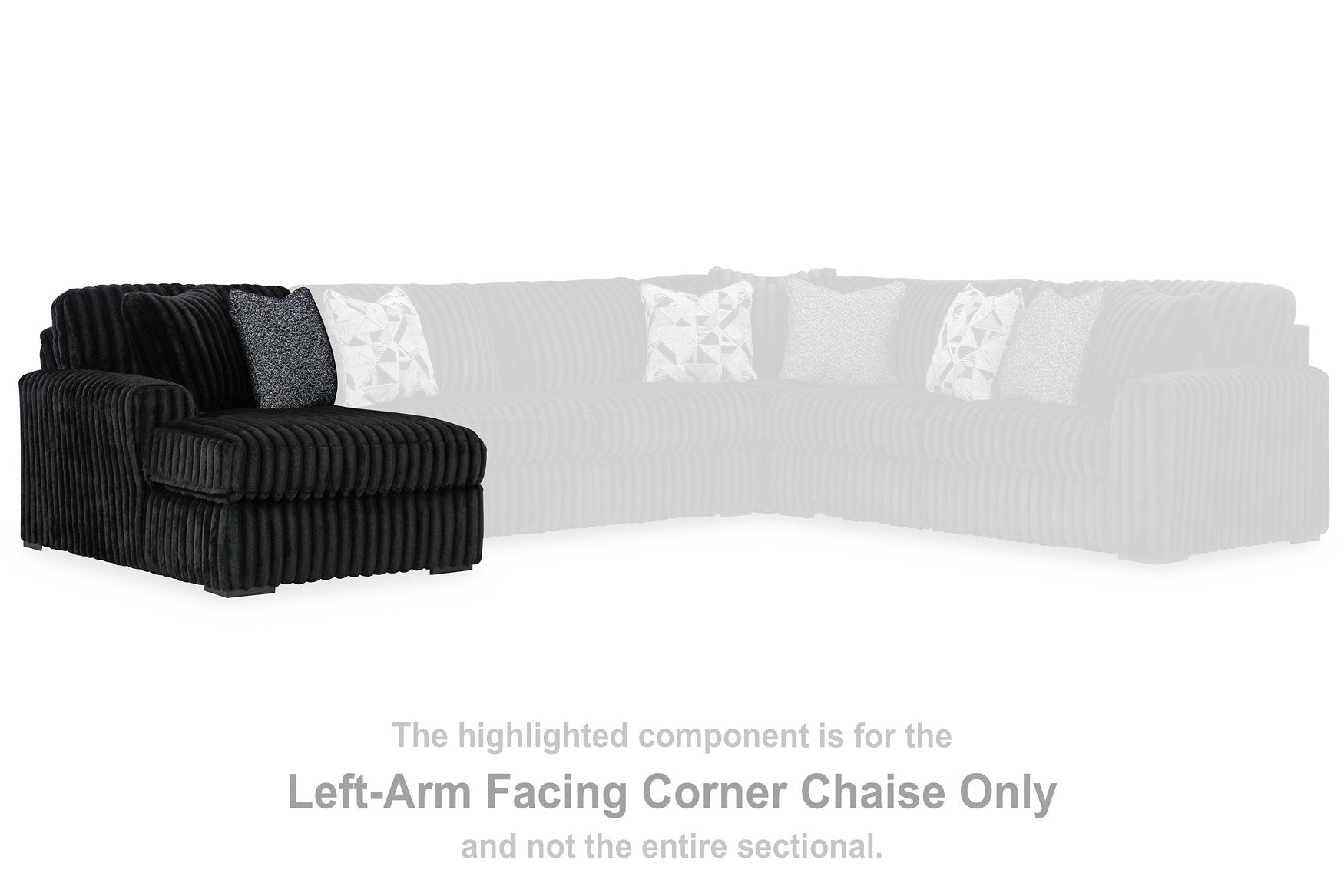 Midnight-Madness Sectional with Chaise - Luxury Home Furniture (MI)