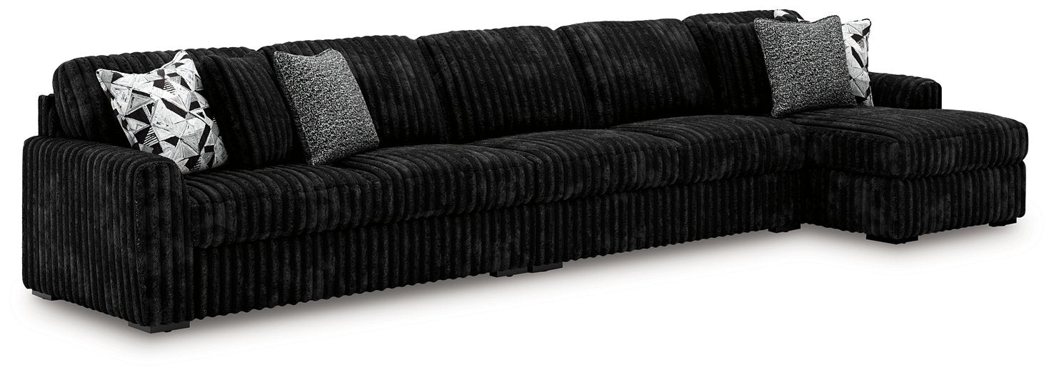 Midnight-Madness Sectional with Chaise - Luxury Home Furniture (MI)