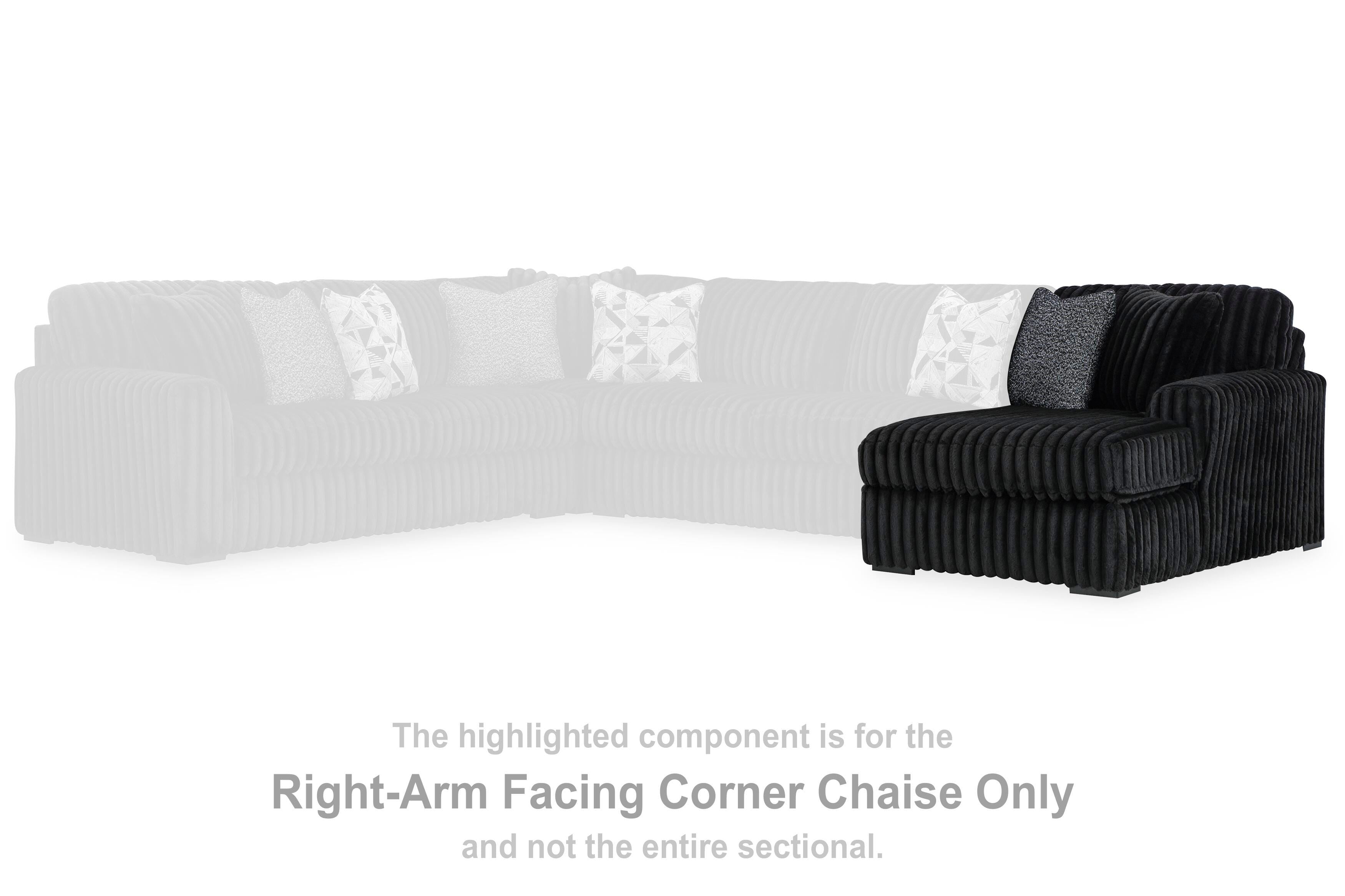 Midnight-Madness Sectional with Chaise - Luxury Home Furniture (MI)