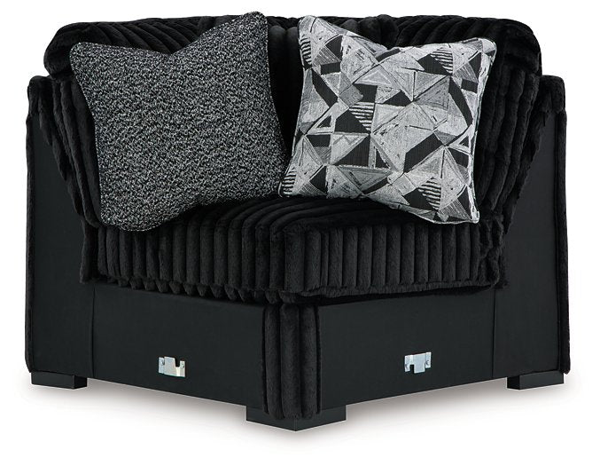 Midnight-Madness Sectional with Chaise - Luxury Home Furniture (MI)