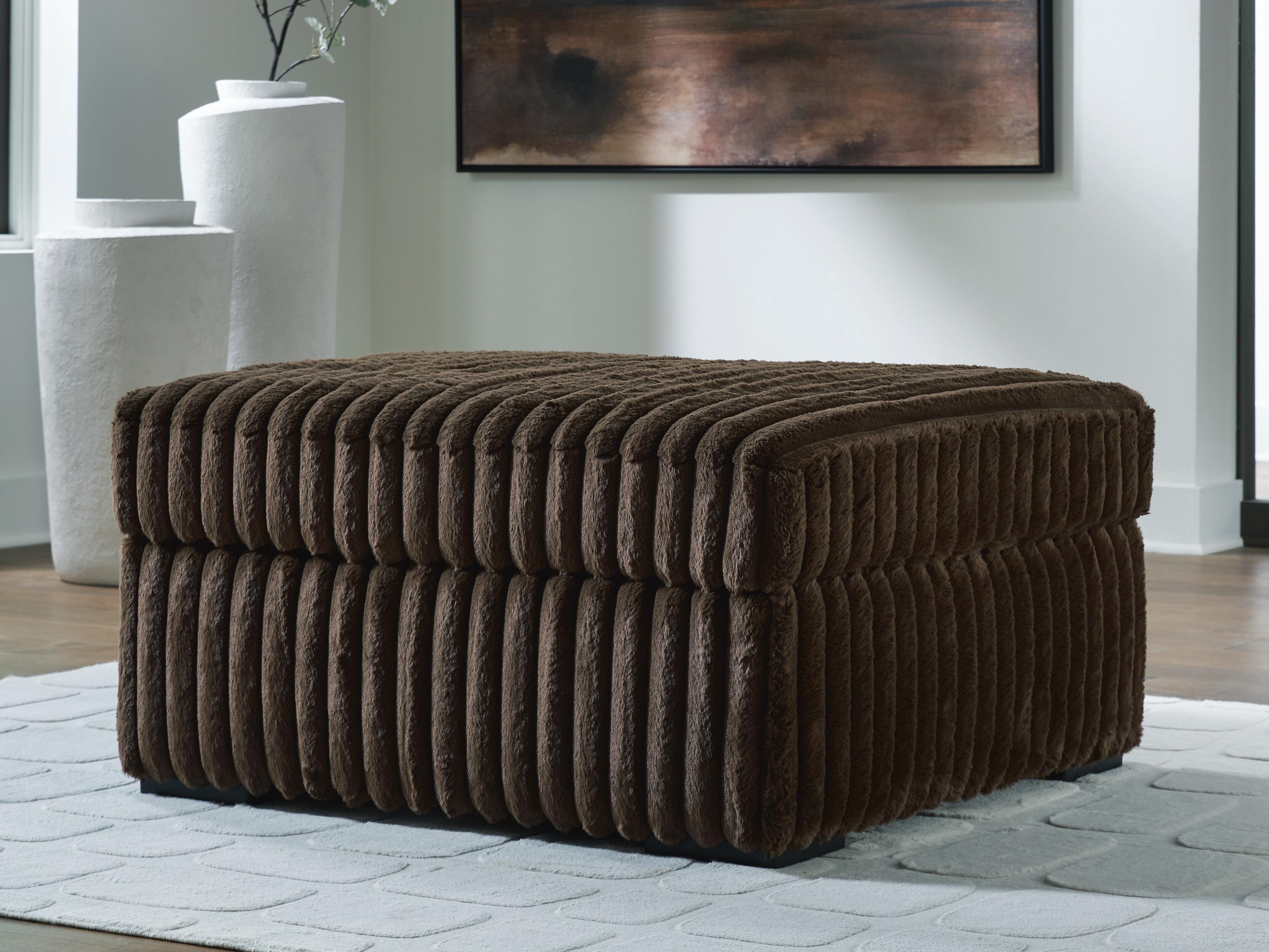 Midnight-Madness Oversized Accent Ottoman - Luxury Home Furniture (MI)