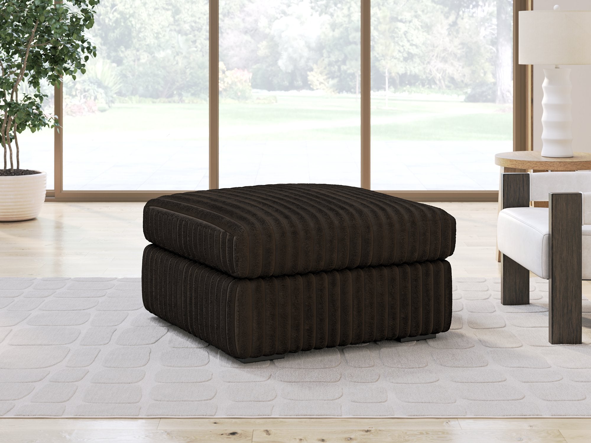 Midnight-Madness Oversized Accent Ottoman - Luxury Home Furniture (MI)