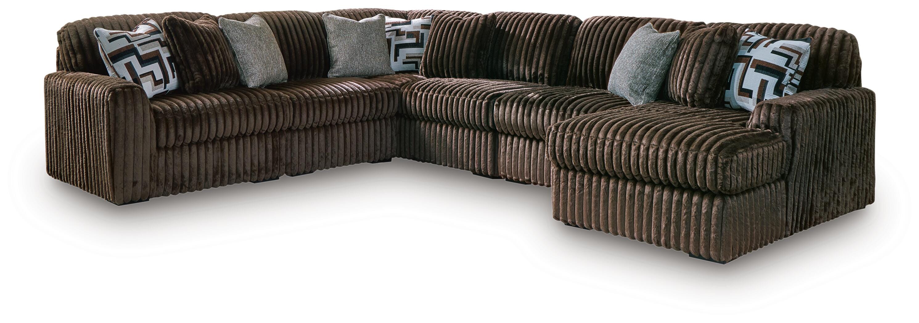 Midnight-Madness Sectional with Chaise - Luxury Home Furniture (MI)