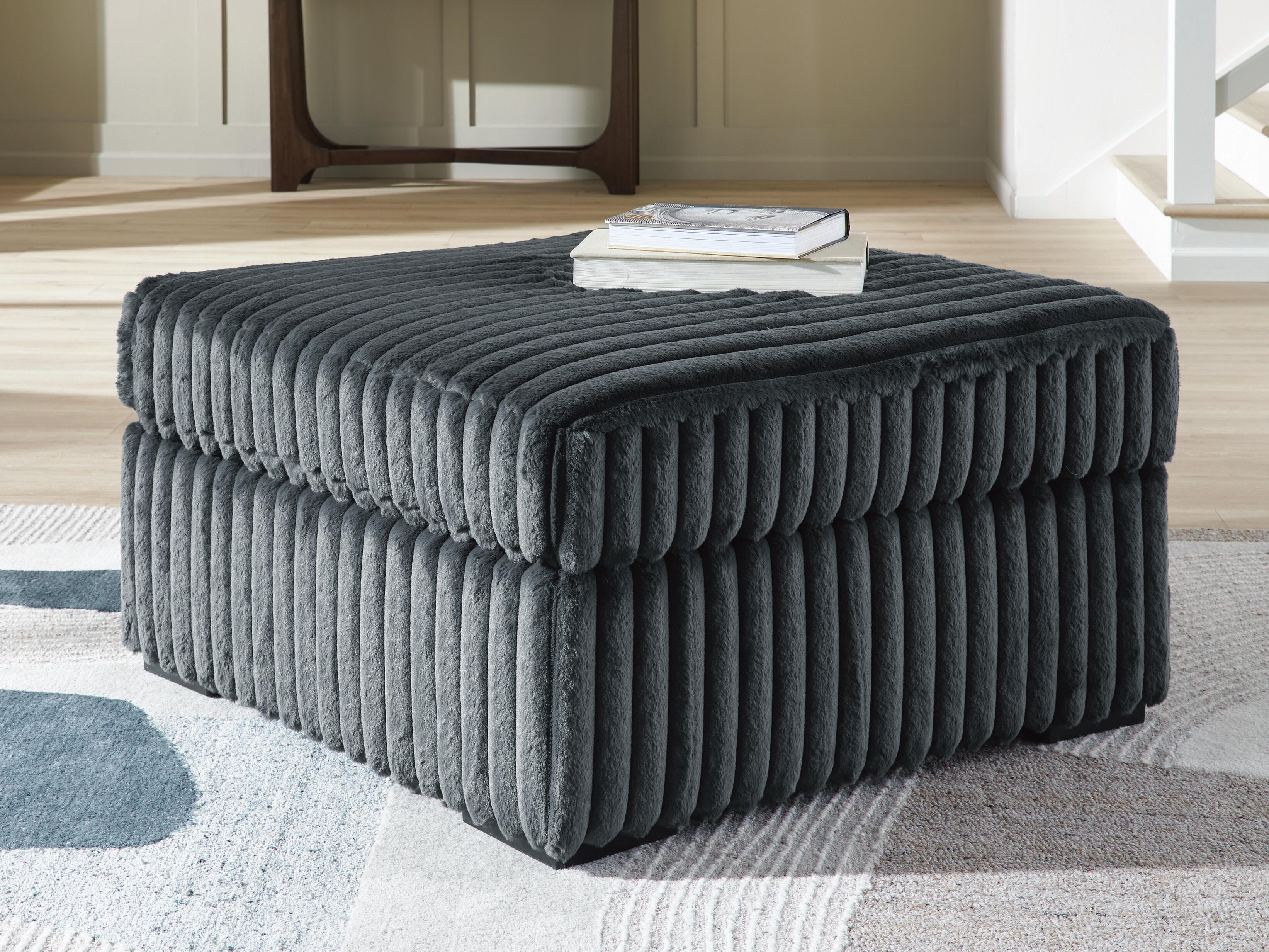 Midnight-Madness Oversized Accent Ottoman - Luxury Home Furniture (MI)