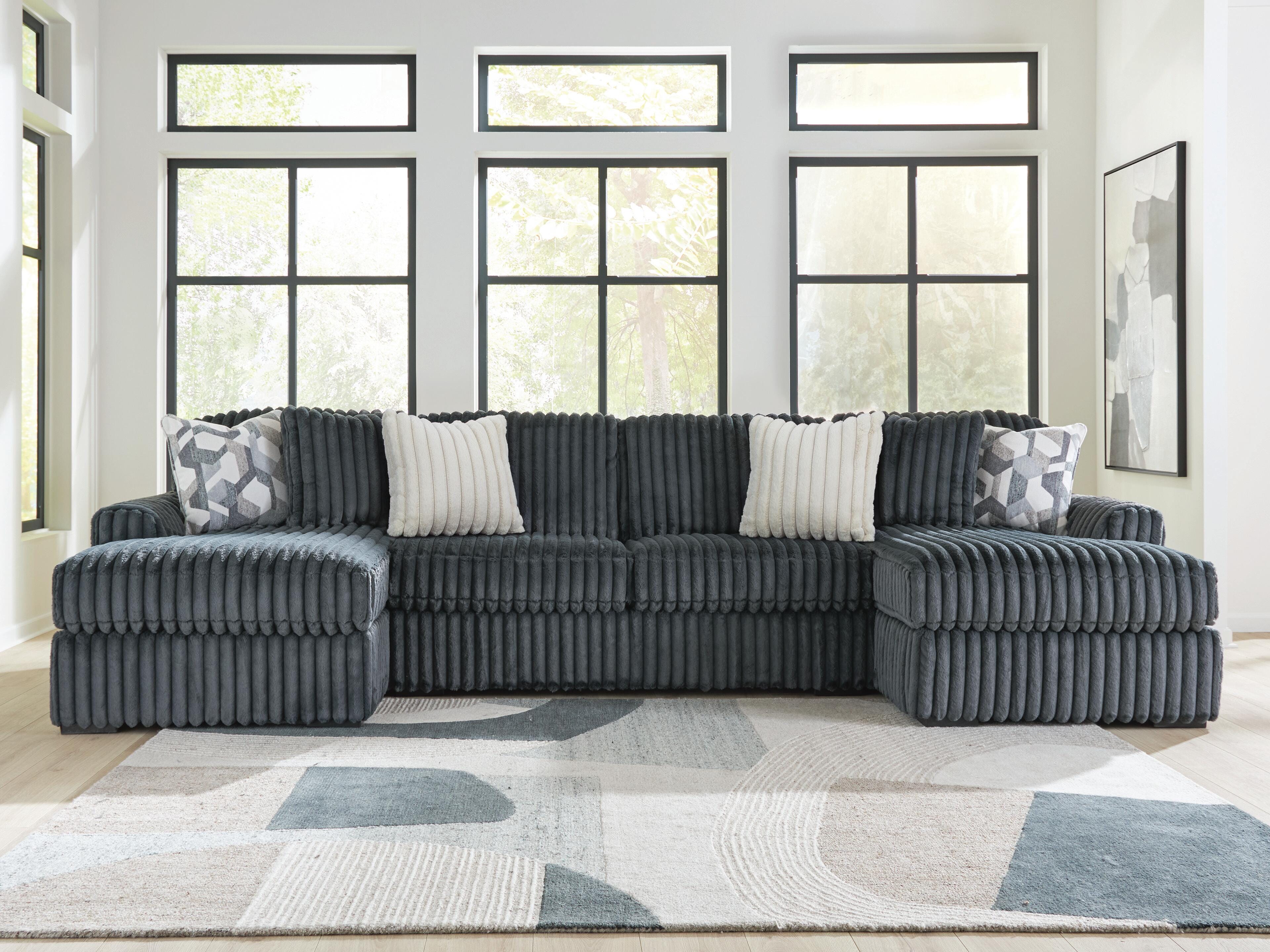 Midnight-Madness Sectional with Chaise - Luxury Home Furniture (MI)
