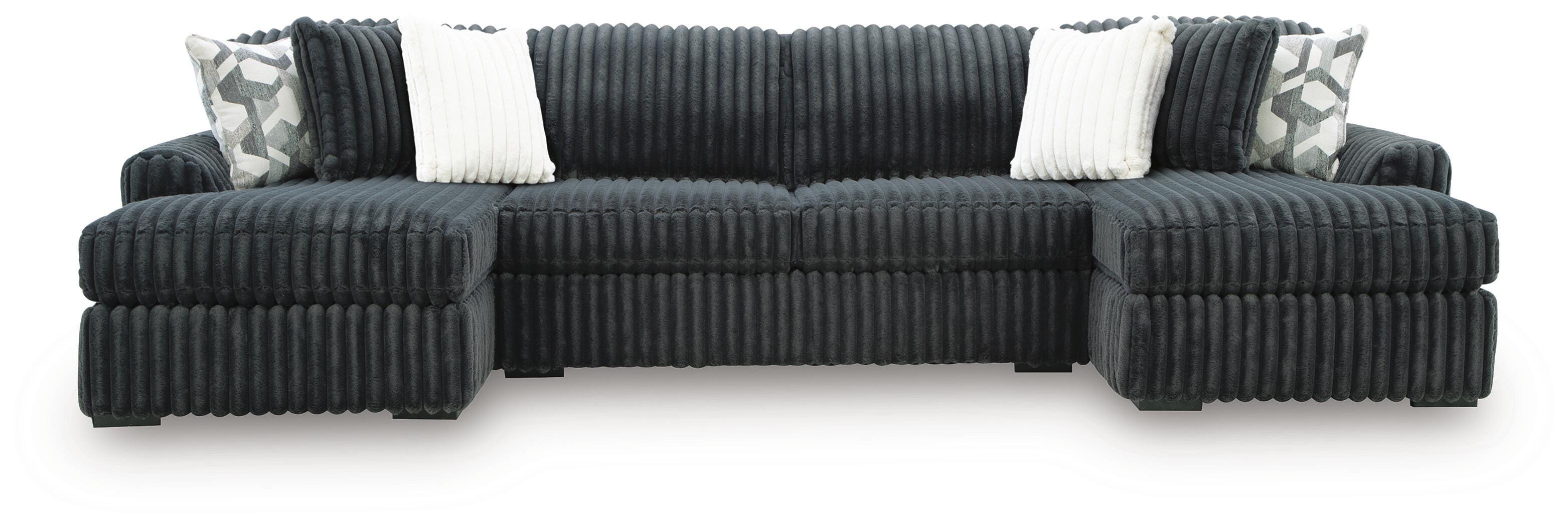 Midnight-Madness Sectional with Chaise - Luxury Home Furniture (MI)