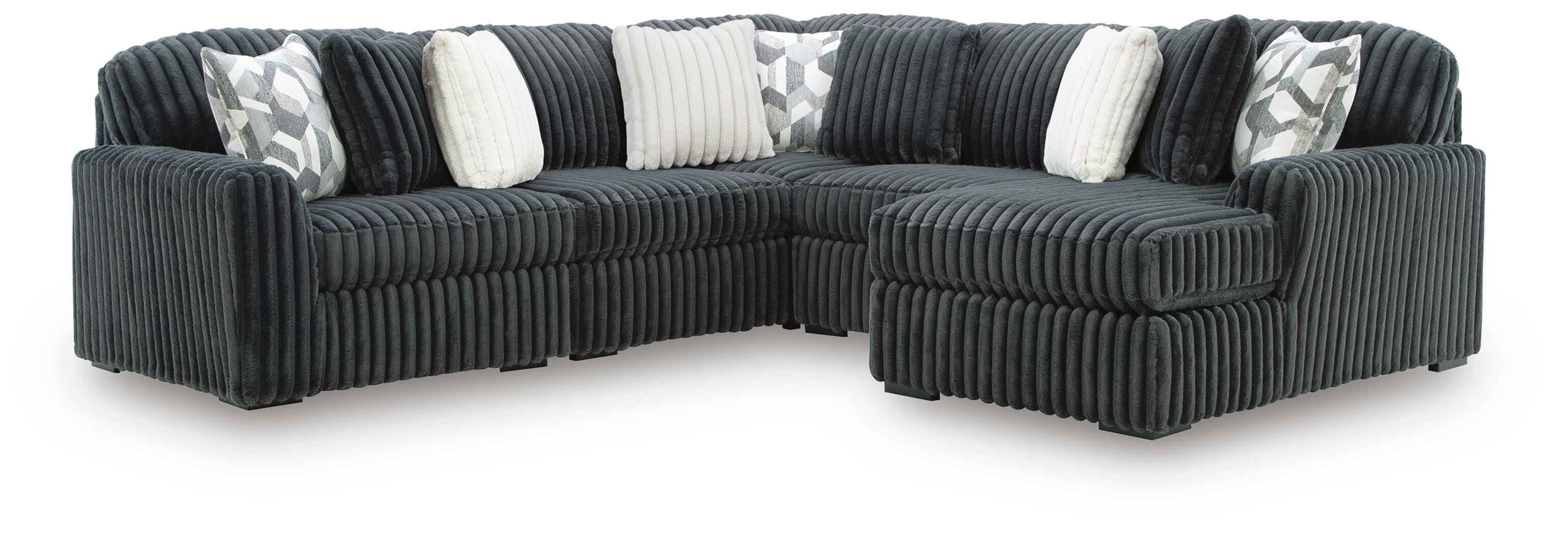 Midnight-Madness Sectional with Chaise - Luxury Home Furniture (MI)