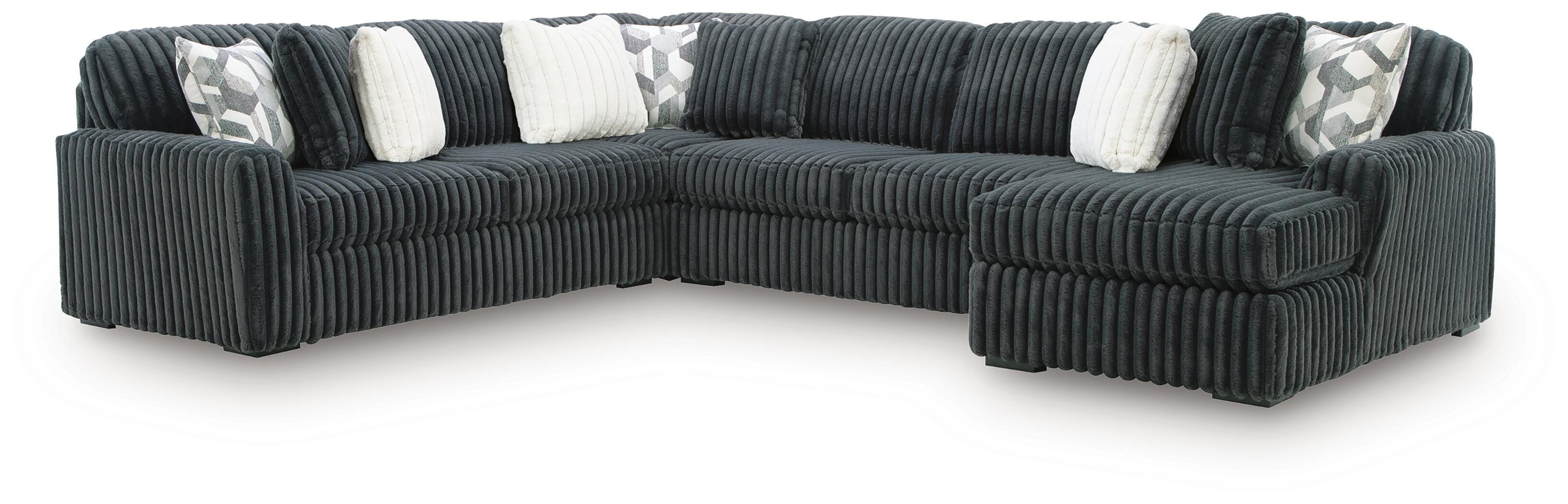 Midnight-Madness Sectional with Chaise - Luxury Home Furniture (MI)