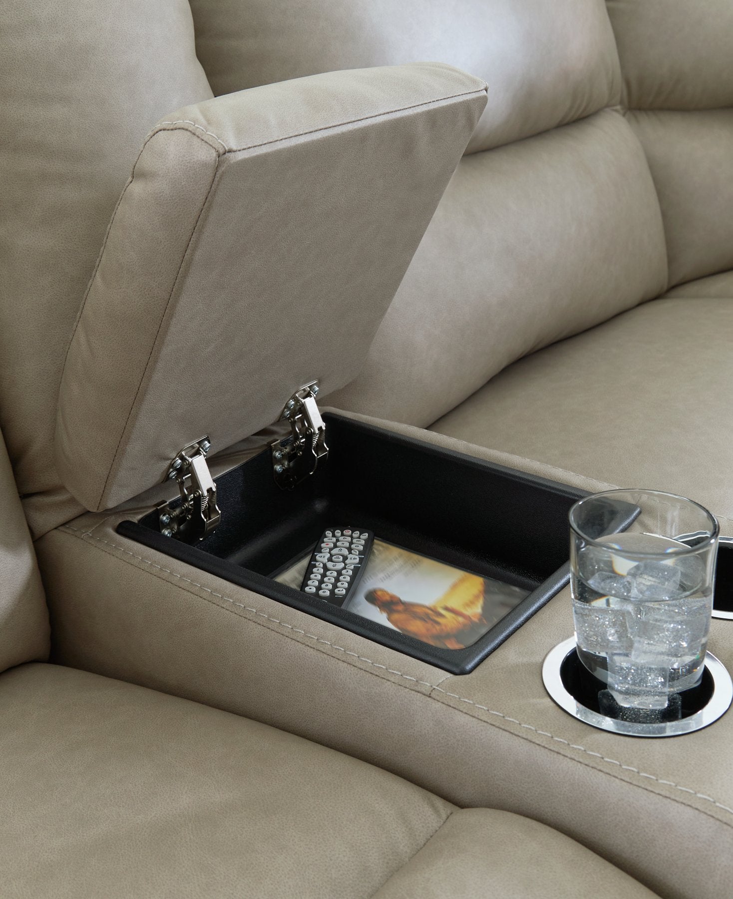 Narwhal Place Reclining Sectional with Storage Console - Luxury Home Furniture (MI)