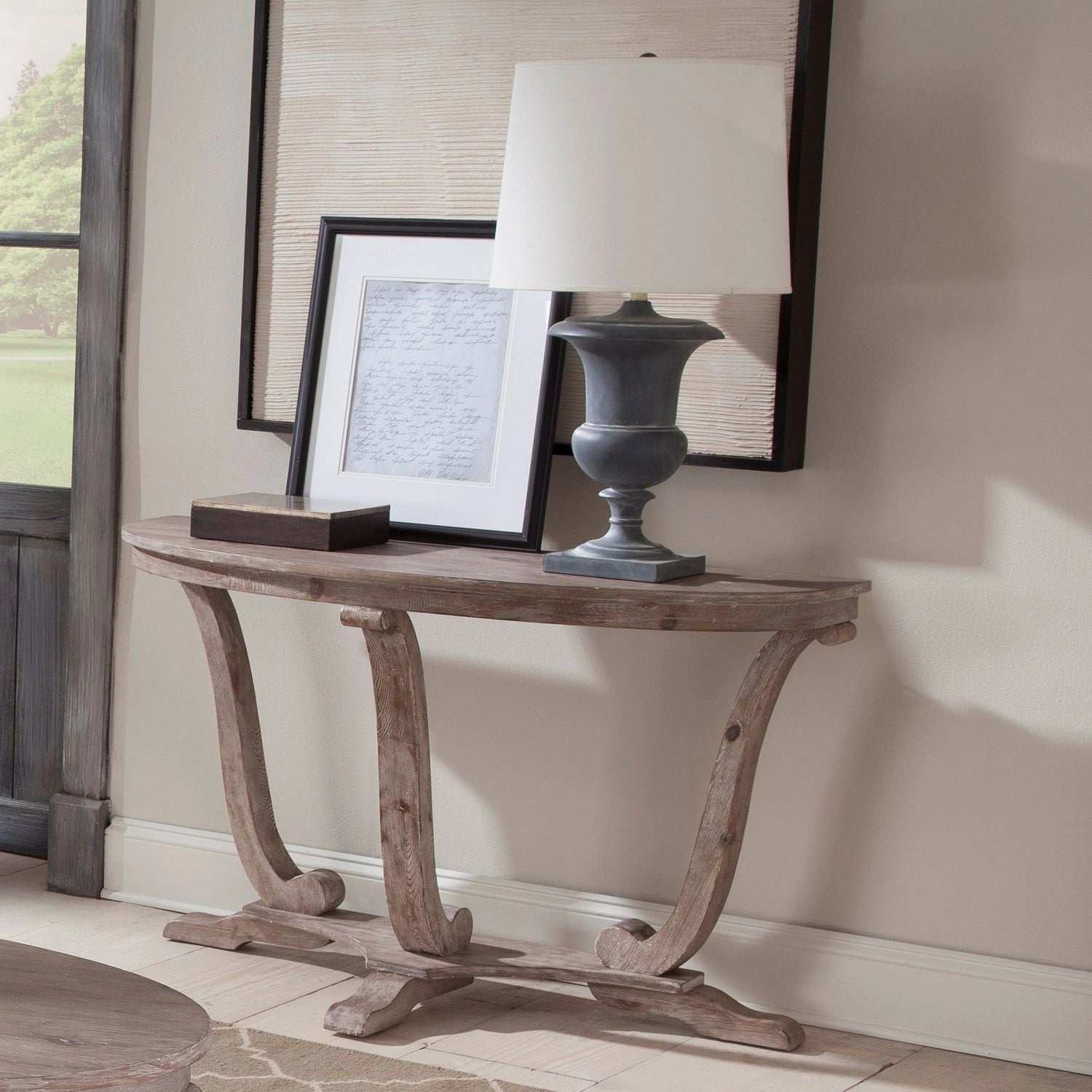Greystone Mill Sofa Table in Stone White image