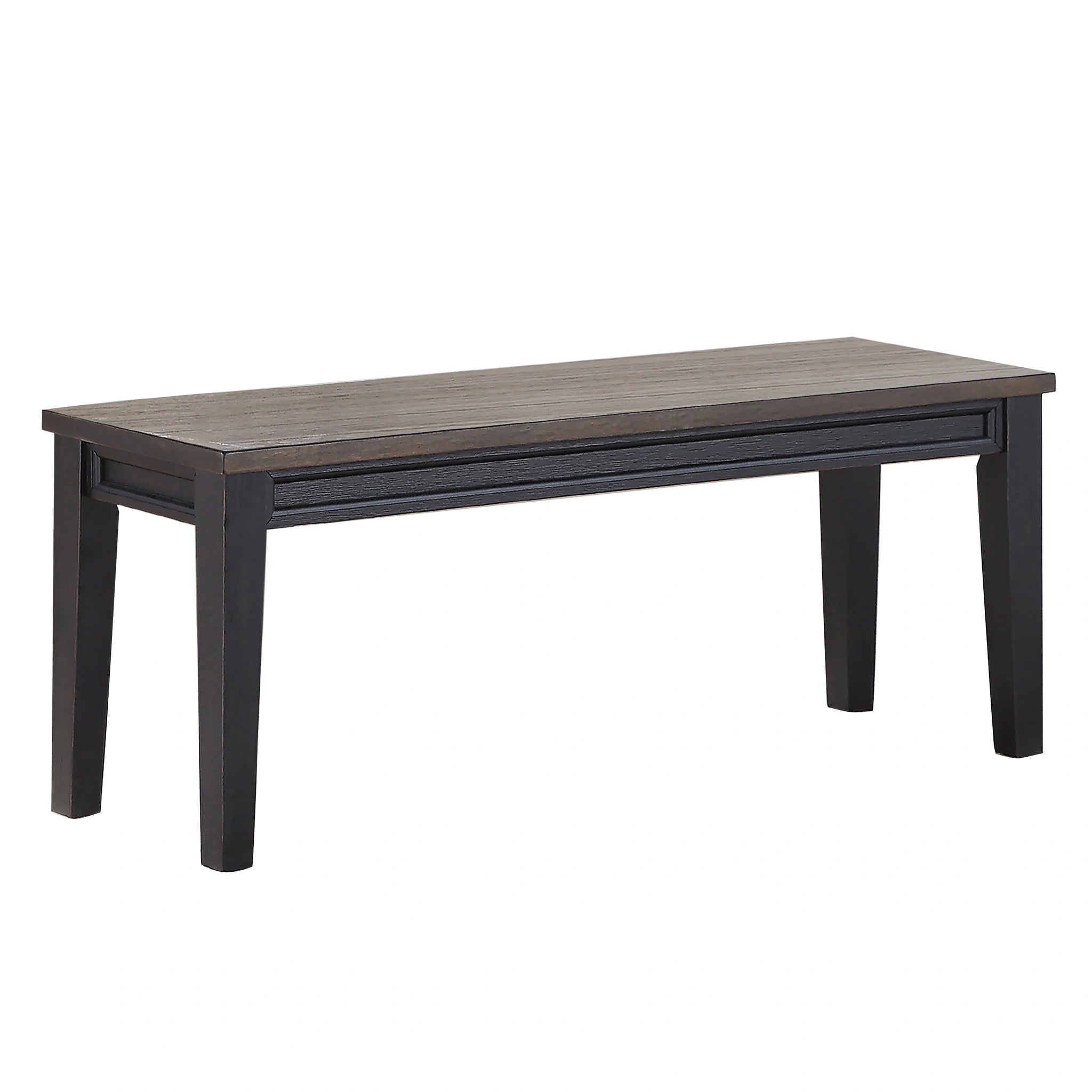 Steve Silver Raven Noir Bench in Two Tone Ebony and Driftwood