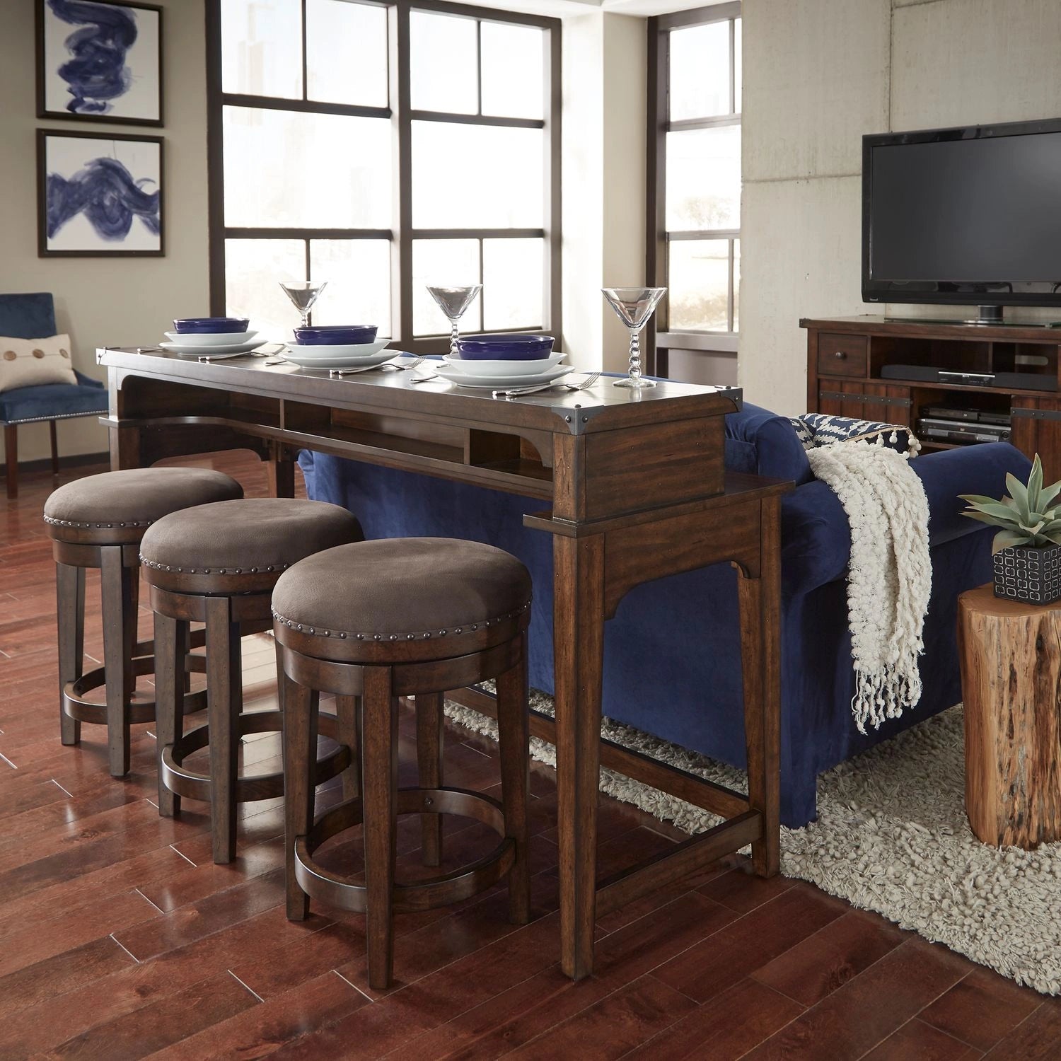 Aspen Skies 4 Piece Console Set (1-Console 3-Stools) image